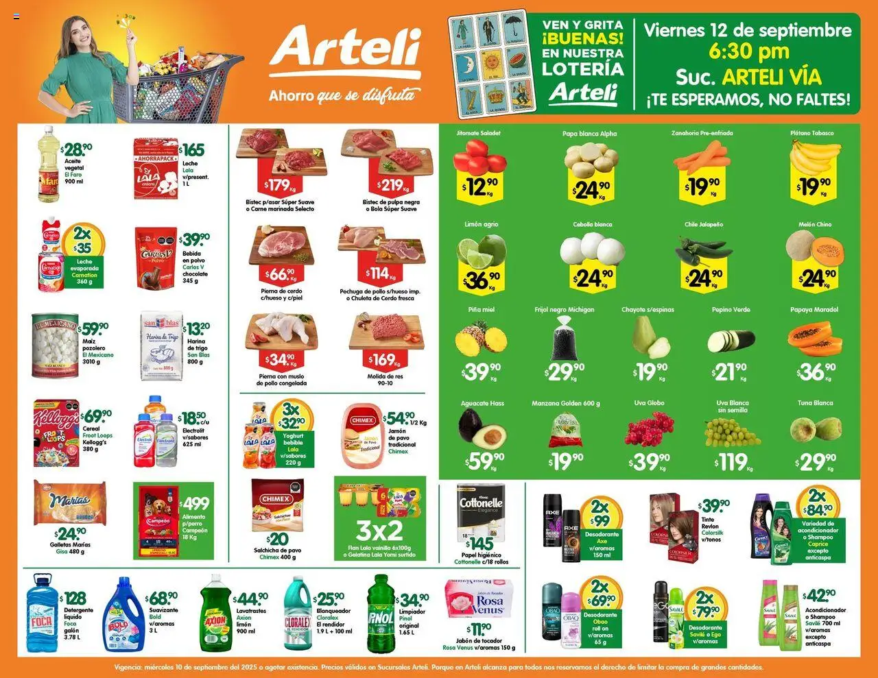 Prensa Express Arteli y sus promociones válidas desde el 10/09/2025 - Número de página 1