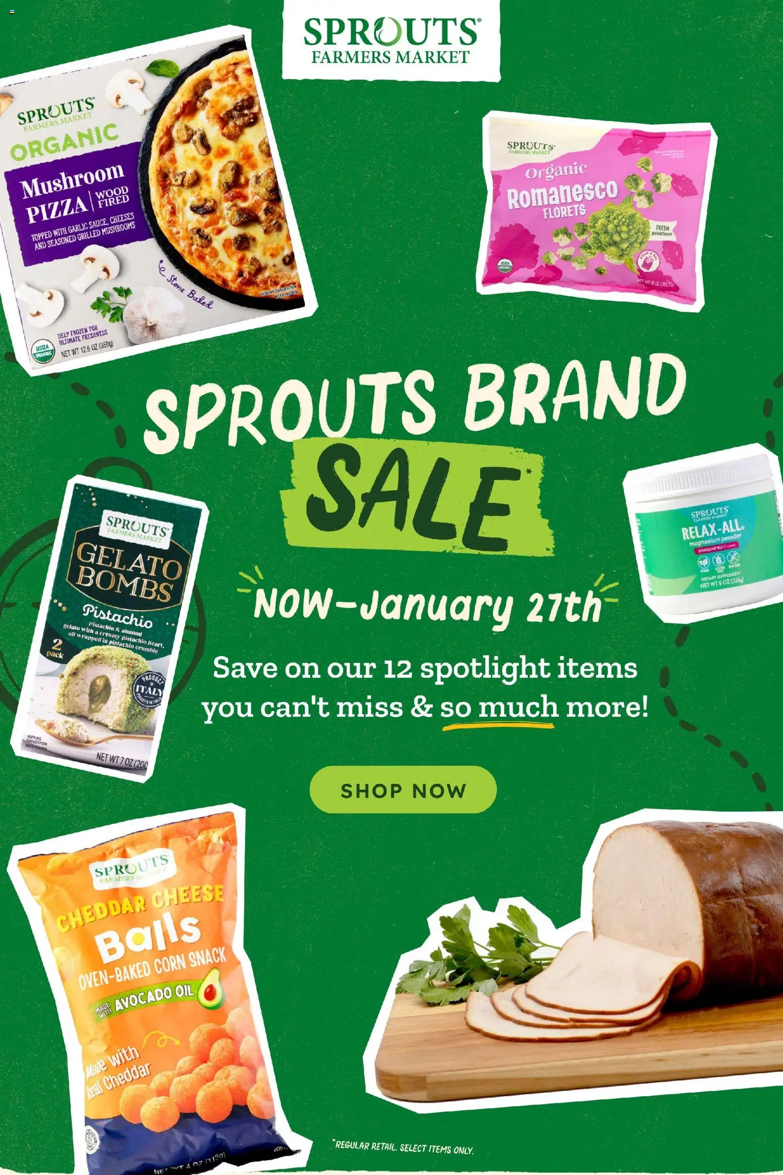 Ad Preview of Sprouts Weekly Ad from 01/21/2026 - Pizza, Cheese, Avocado, Corn, Oil, Powder, Avocado oil, Cheddar cheese