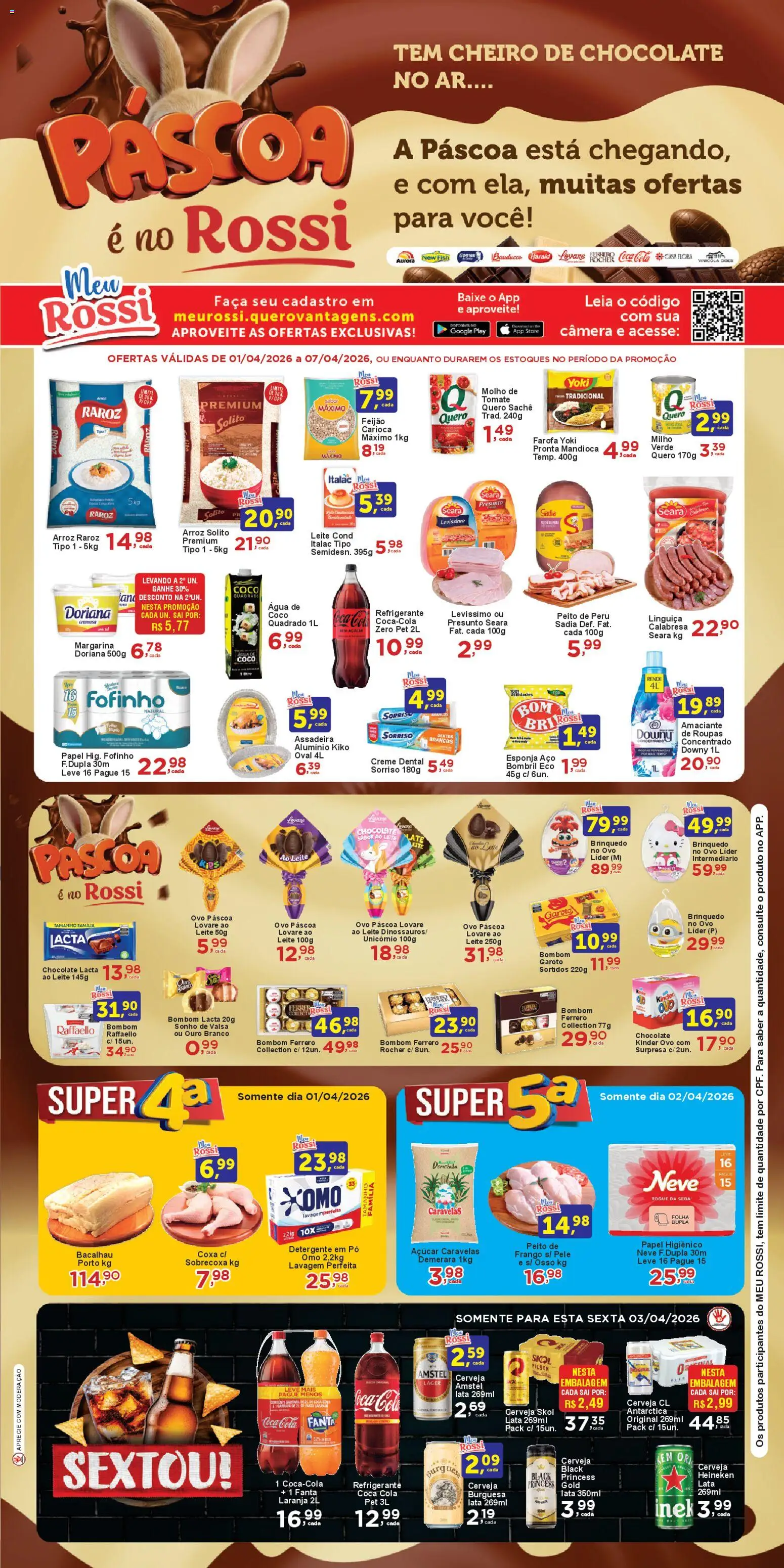 Pré-Visualização do folheto "Rossi Supermercados - Ofertas da semana" da loja Rossi Supermercados válido a partir de 01/04/2026