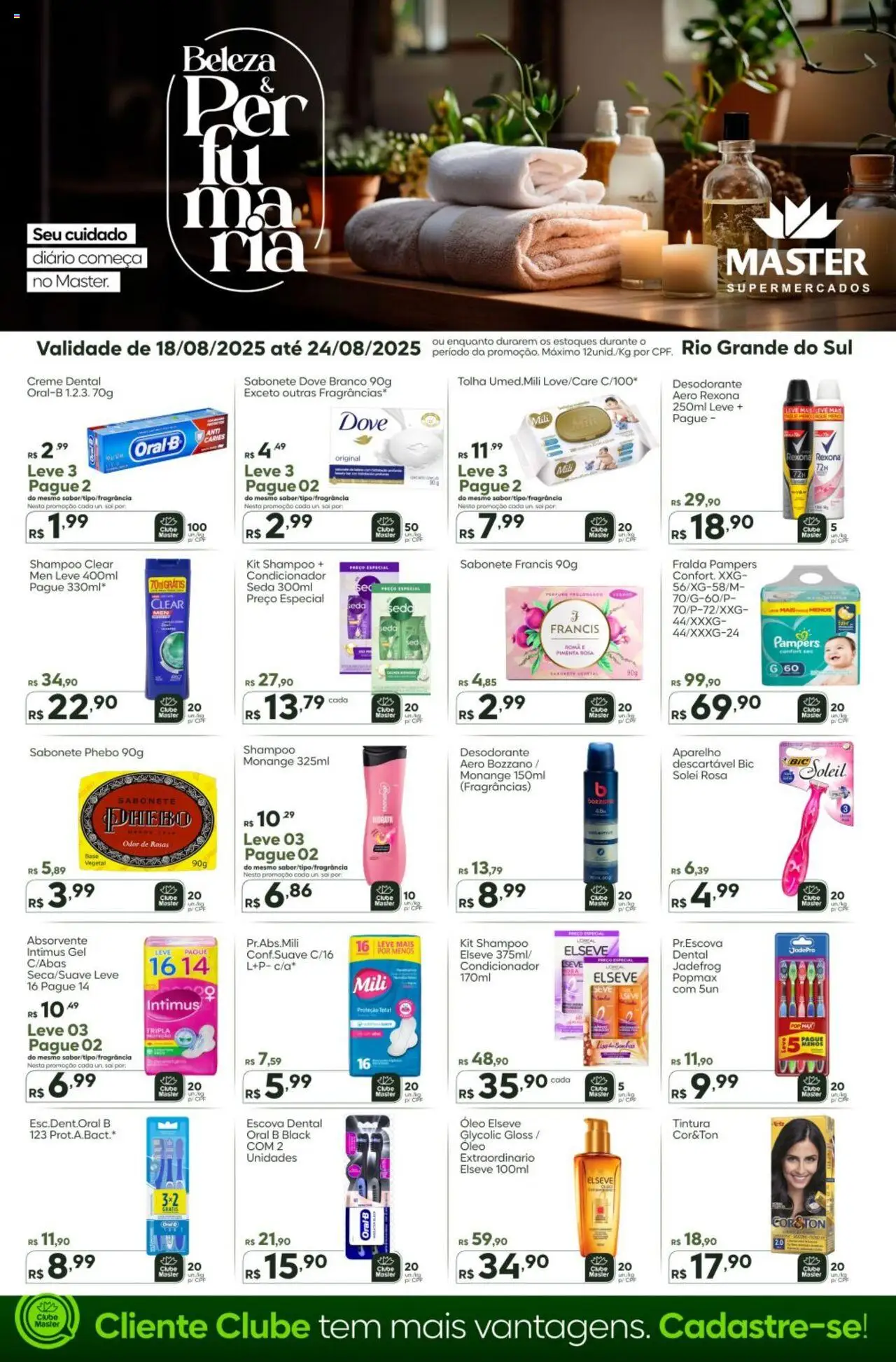 Master folheto "Ofertas Especial Perfumaria" válido a partir de 18/08/2025 - número de página 1