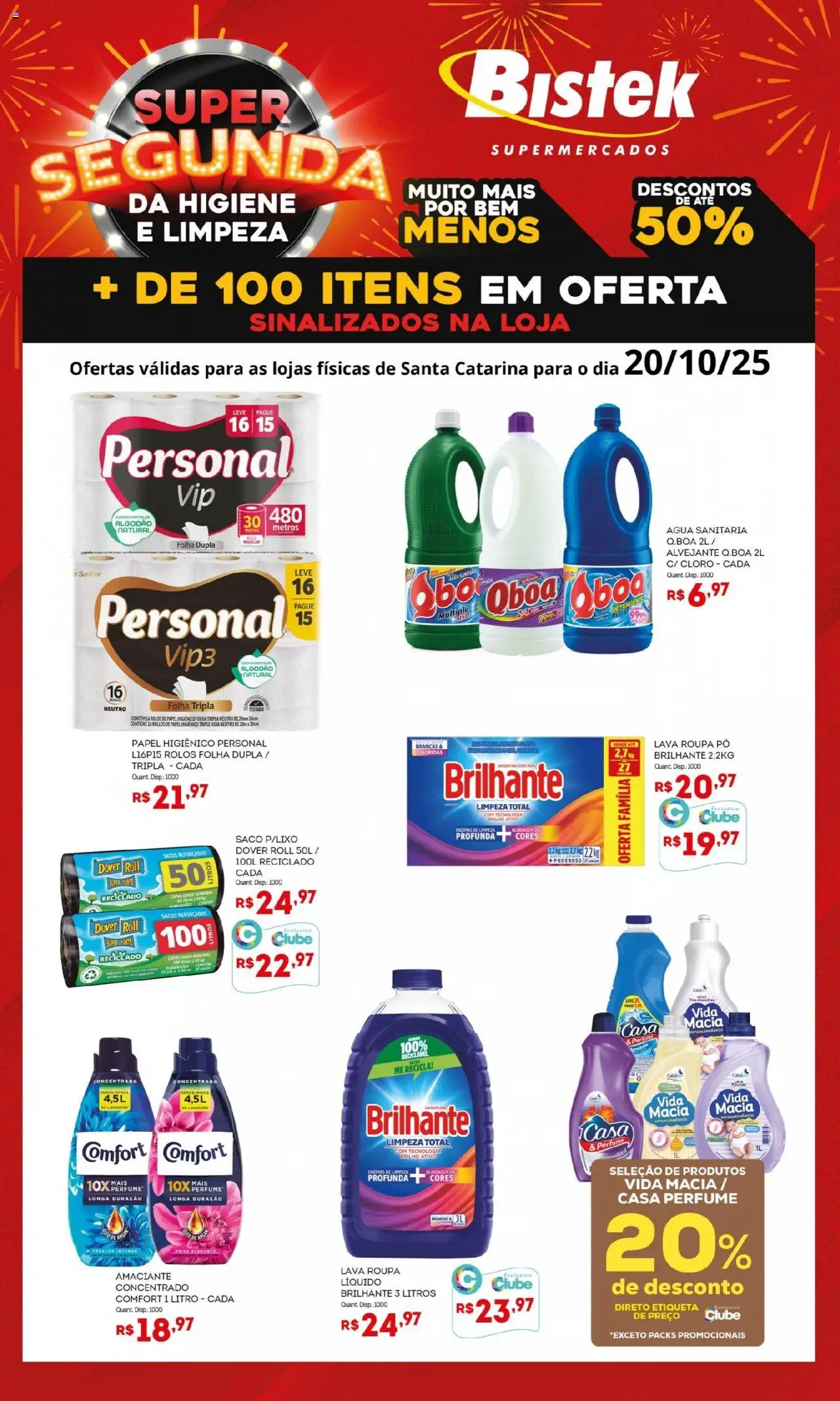 Bistek Supermercados folheto "Ofertas Super Segunda" válido a partir de 20/10/2025 - número de página 1