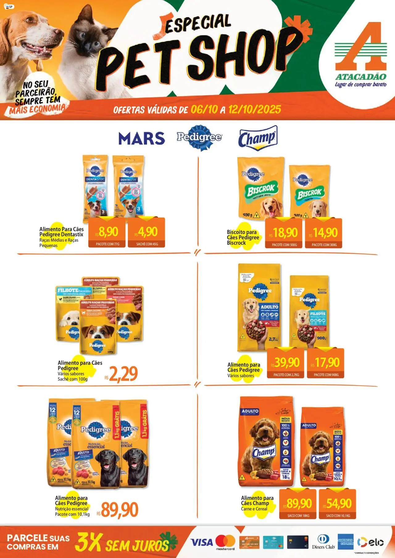 Pré-Visualização do folheto "Ofertas - SP" da loja Atacadão válido a partir de 06/10/2025 - Biscoito, Carne