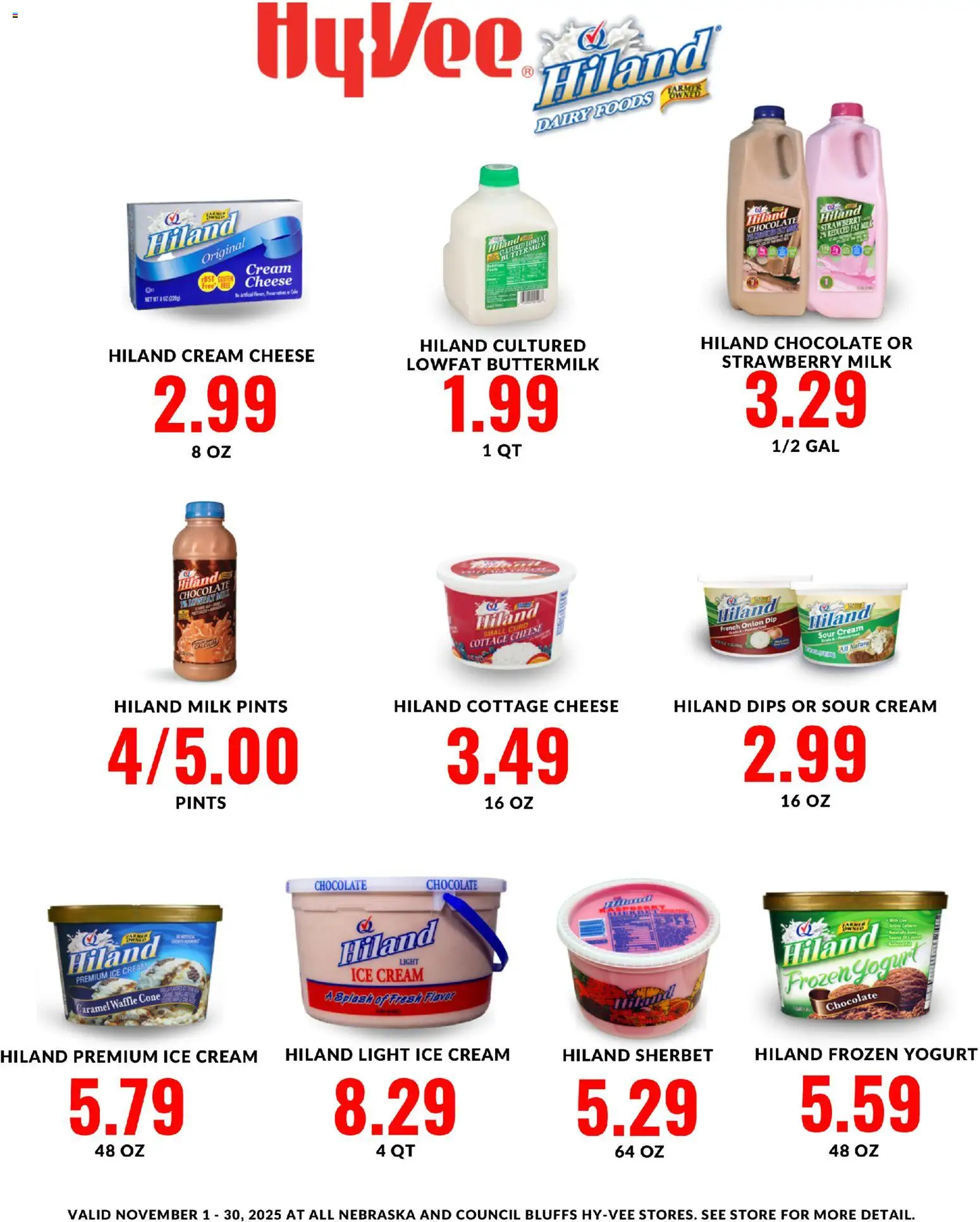 Ad Preview of HyVee Hiland Monthlong from 11/01/2025