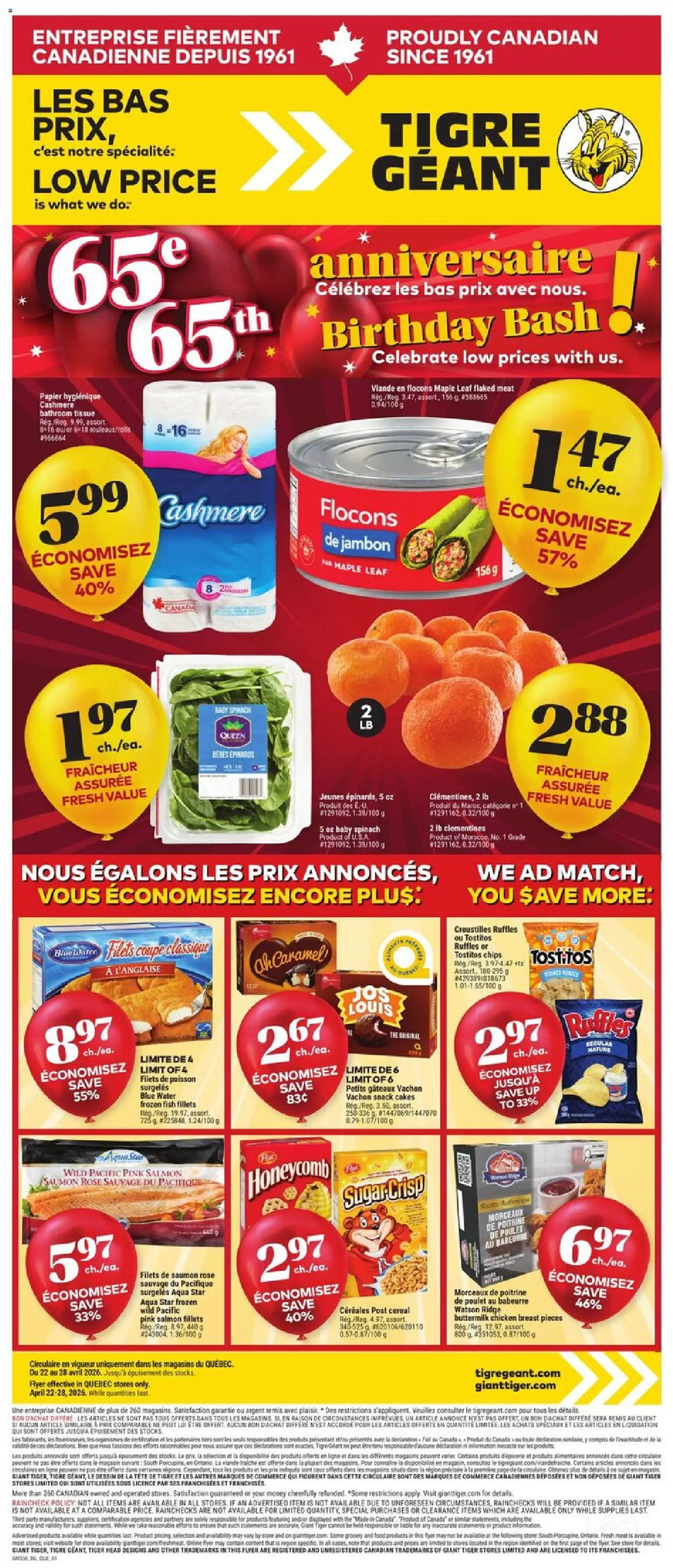 Preview of leaflet Giant Tiger weekly flyer / circulaire from shop Giant Tiger is valid from Apr 22, 2026