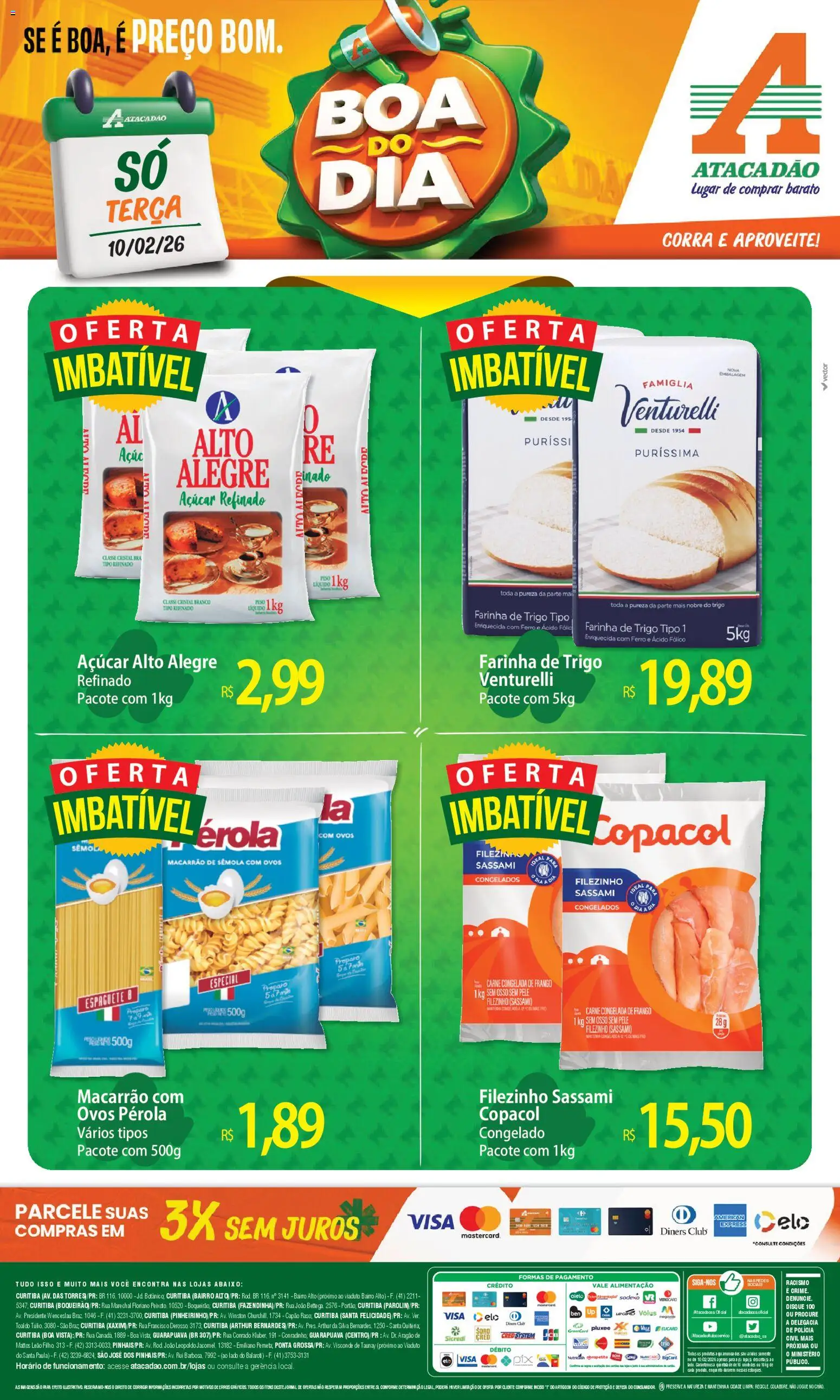 Pré-Visualização do folheto "Ofertas - PR" da loja Atacadão válido a partir de 10/02/2026