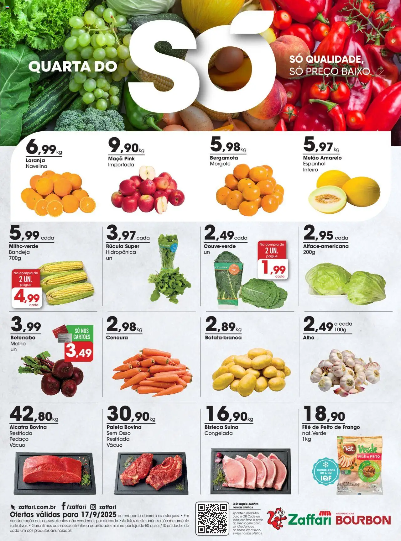 Zaffari folheto "Ofertas Quarta do Só - RS" válido a partir de 17/09/2025 - número de página 1
