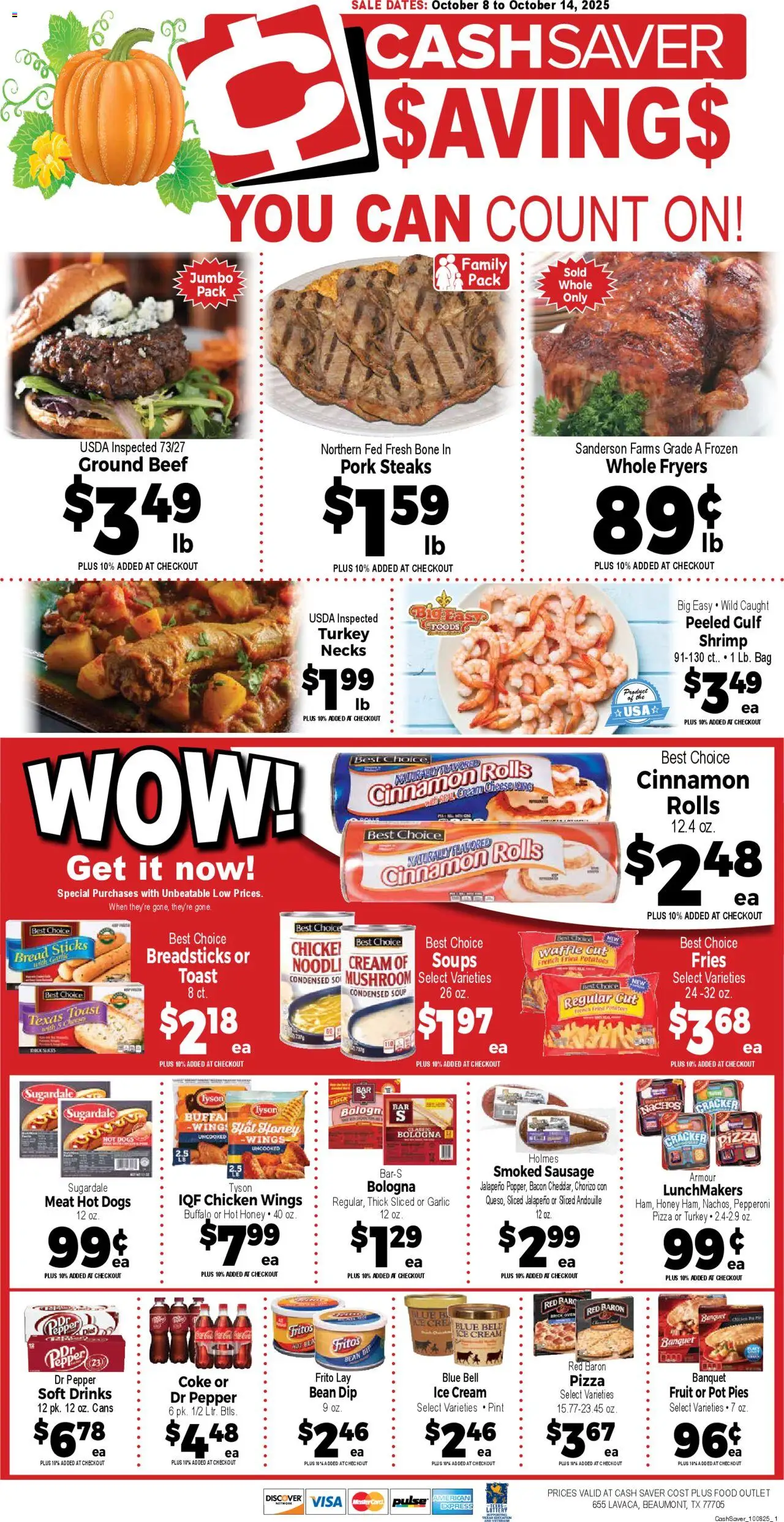 Market Basket Cash Saver from 10/08/2025 - Flyer - Page number 1