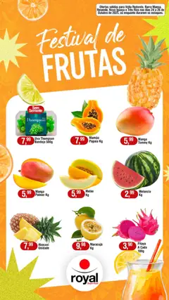 Pré-Visualização do folheto "Ofertas Festival de Frutas" da loja Royal Supermercados válido a partir de 24/10/2025