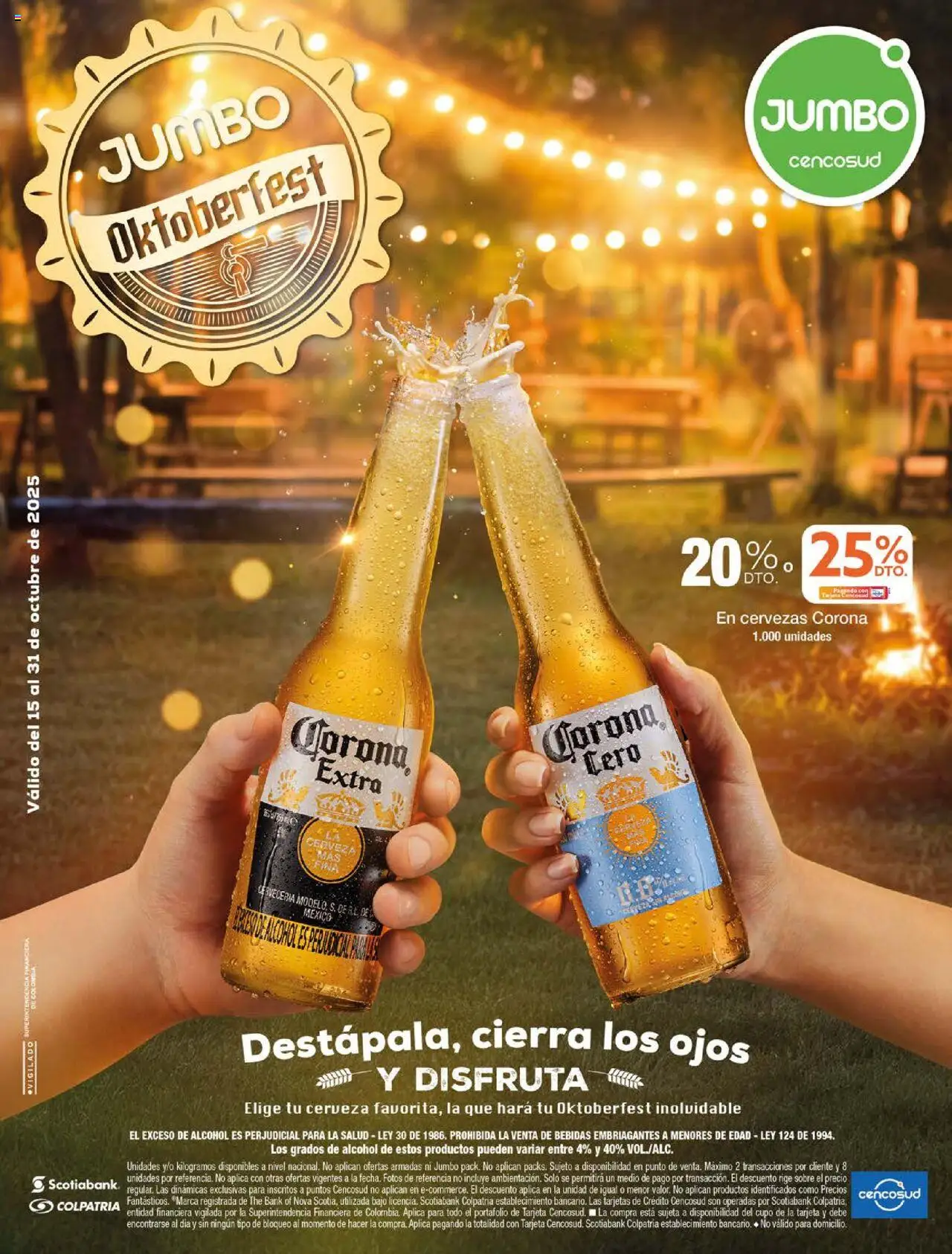 Jumbo Catálogo: 15/10/2025 - 31/10/2025 > Últimas Ofertas pagina numero 1 - Cerveza, Alcohol, Sobre, Bebidas, Bajo