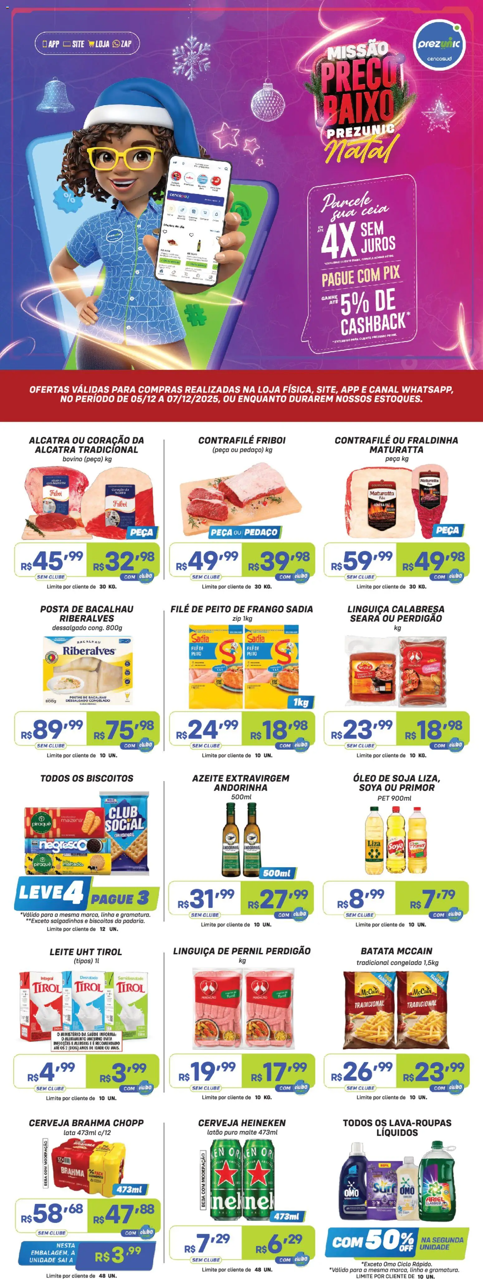 Pré-Visualização do folheto "Encarte" da loja Prezunic válido a partir de 05/12/2025