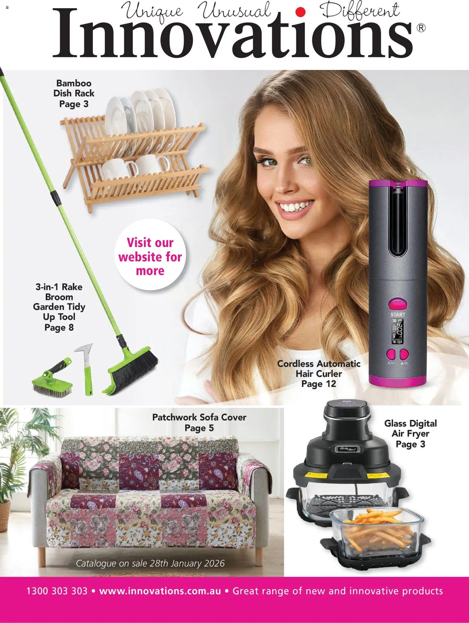 Preview of catalogue Catalogue Autumn 2026 from shop Innovations valid 28/01/2026 - Sofa, Fryer, Rake, Digital, Hair curler, Broom