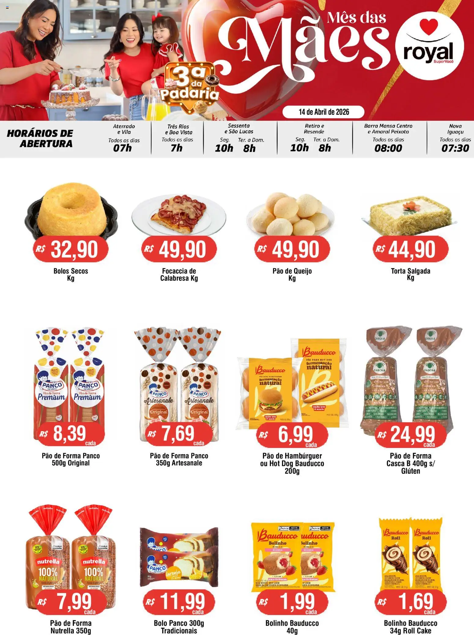 Pré-Visualização do folheto "Royal Supermercados ofertas Terça da Padaria" da loja Royal Supermercados válido a partir de 14/04/2026