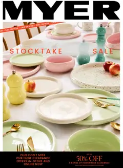Preview of catalogue Catalogue Stocktake Sale from shop Myer valid 26/12/2025
