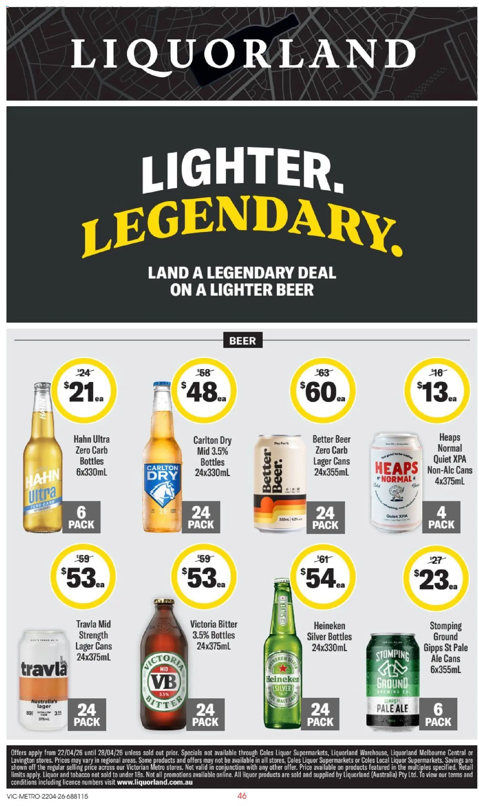 Preview of catalogue Liquorland catalogue VIC from shop Liquorland valid 22/04/2026