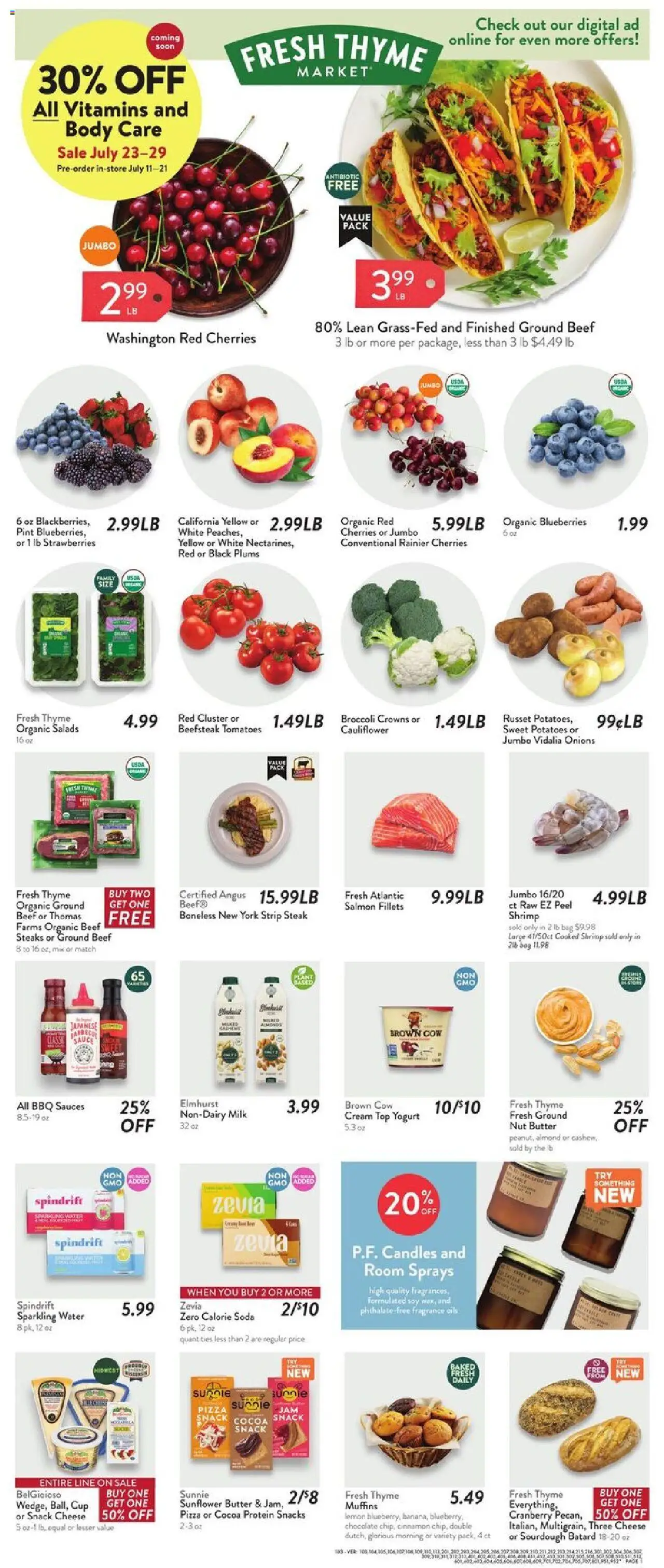Fresh Thyme Weekly Ad from 07/16/2025 - Flyer - Page number 1