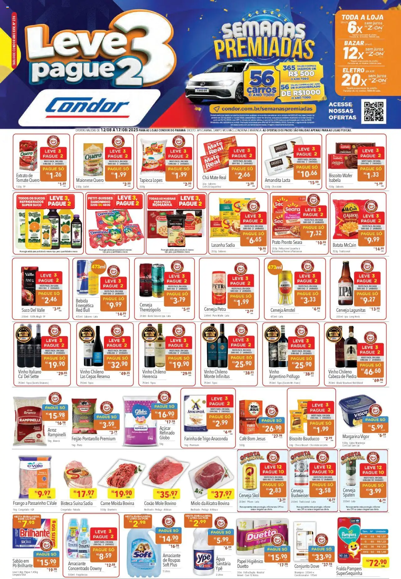 Supermercados Condor folheto "Ofertas da semana" válido a partir de 12/08/2025 - número de página 1
