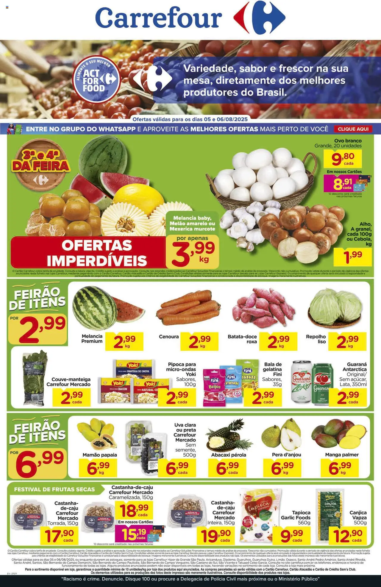 Carrefour folheto "Ofertas Feira" válido a partir de 05/08/2025 - número de página 1