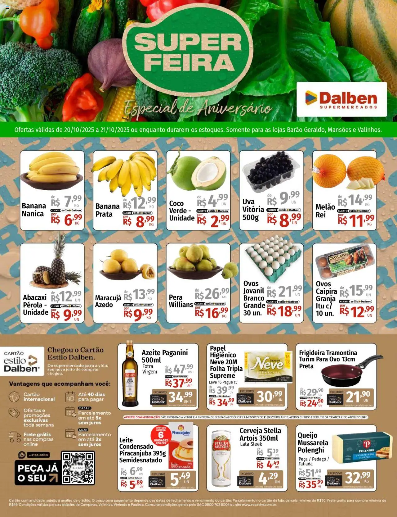 Supermercado Dalben folheto "Ofertas Super Feira" válido a partir de 20/10/2025 - número de página 1