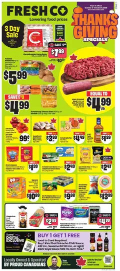 Un aperçu du dépliant Weekly flyer / circulaire du magasin FreshCo est valide à partir 2 oct. 2025