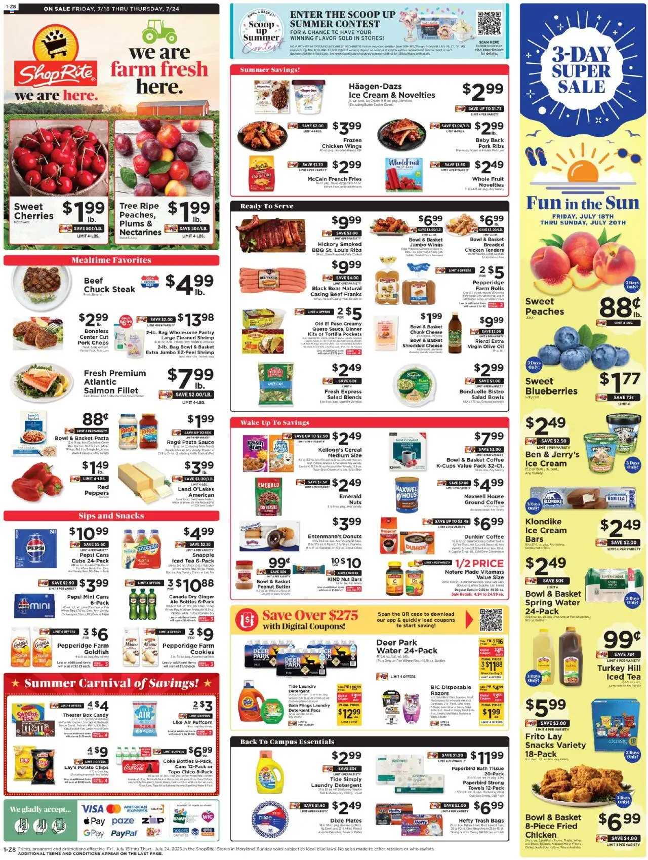 ShopRite Circular from 07/18/2025 >> Weekly Ad, flyer - Page number 1