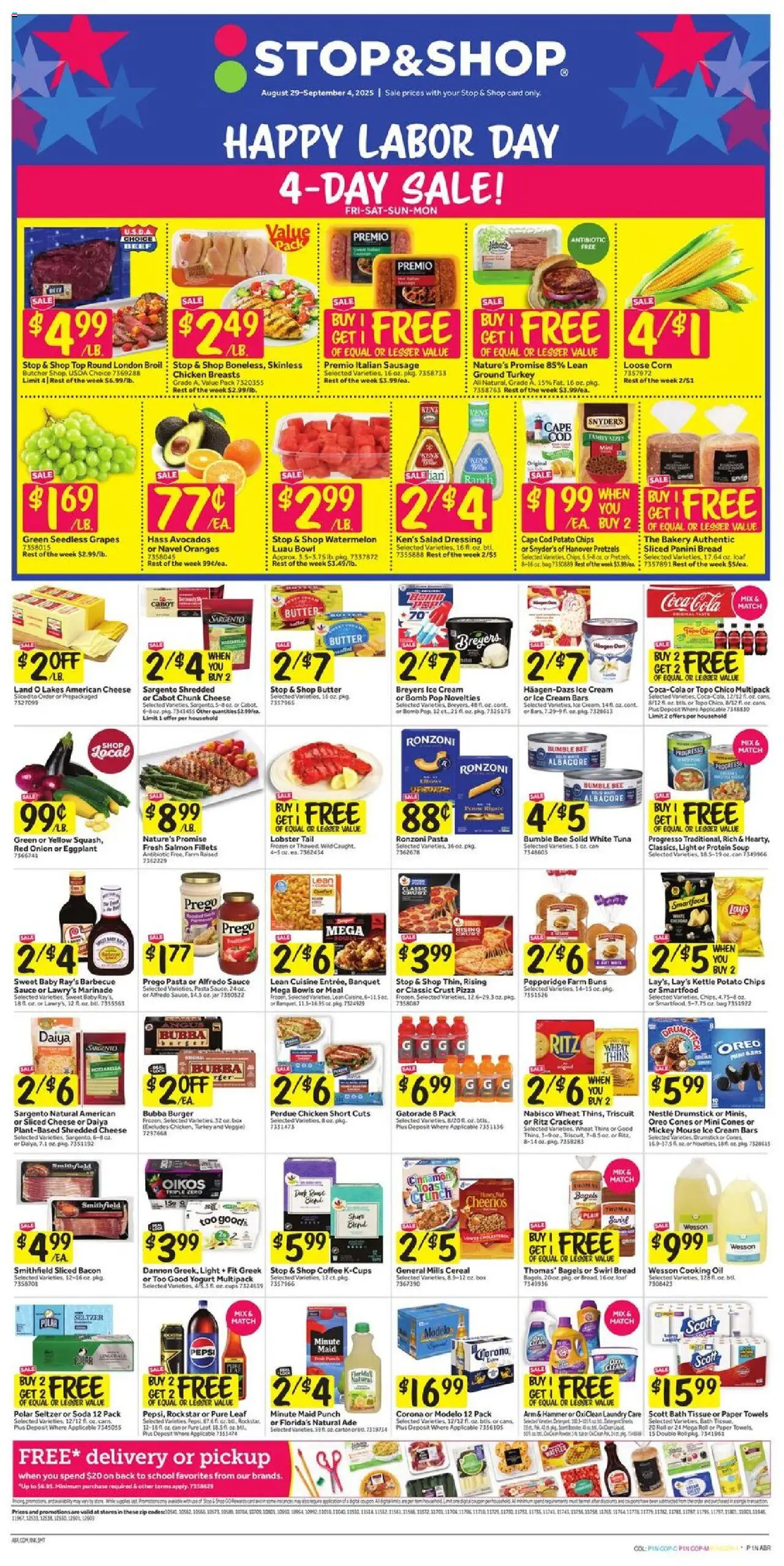 Stop & Shop Weekly Ad from 08/29/2025 - Flyer - Page number 1