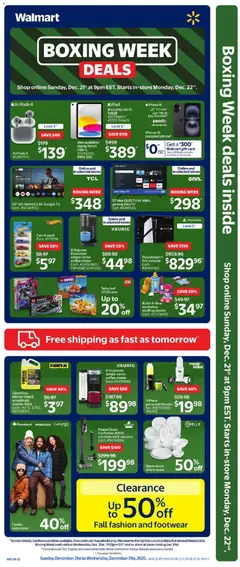 Preview of leaflet Boxing week deals from shop Walmart is valid from Dec 21, 2025