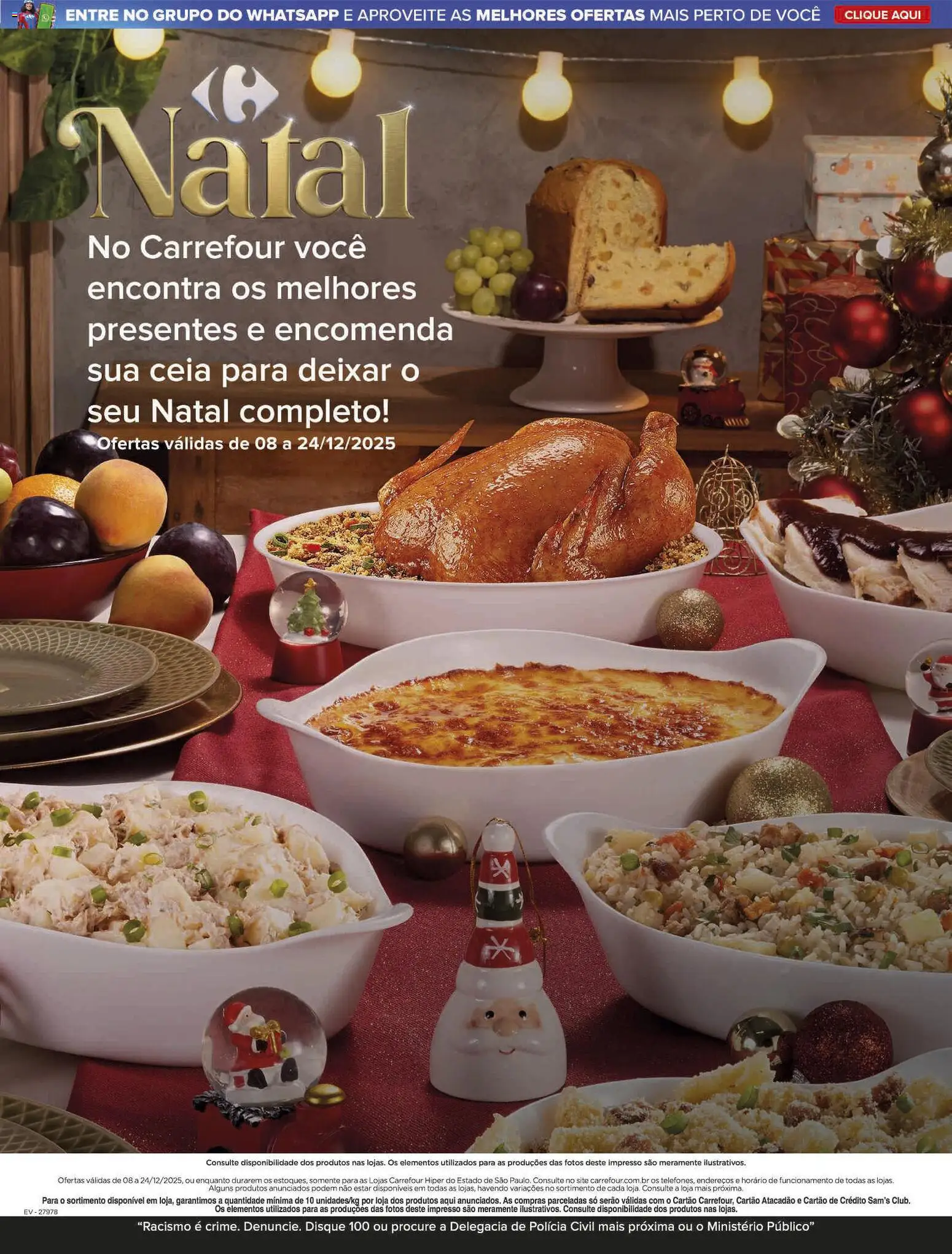 Pré-Visualização do folheto "Ofertas de Natal" da loja Carrefour válido a partir de 08/12/2025