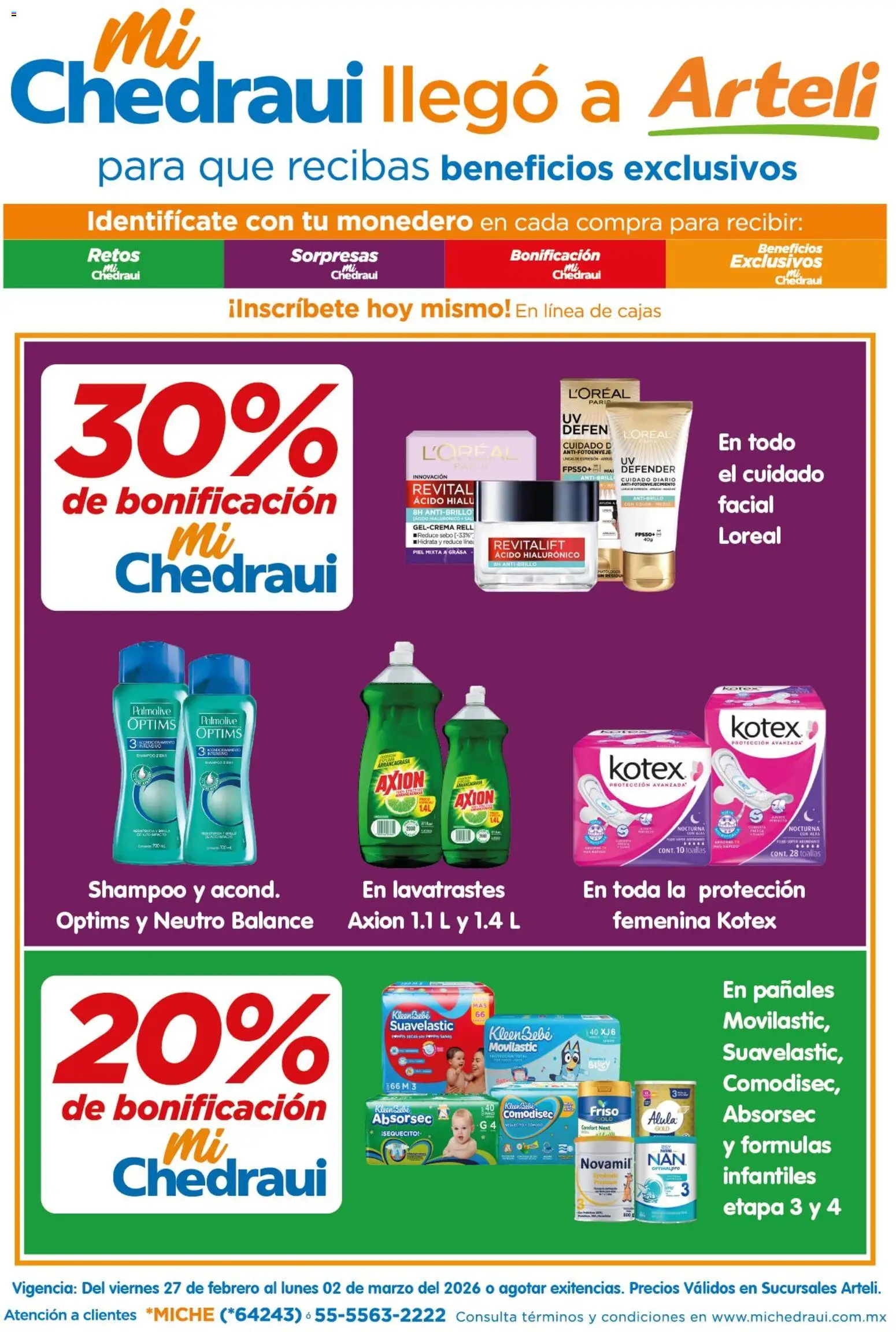 Vista previa las ofertas de la tienda Arteli - Arteli folleto MiChedraui desde el 27/02/2026 