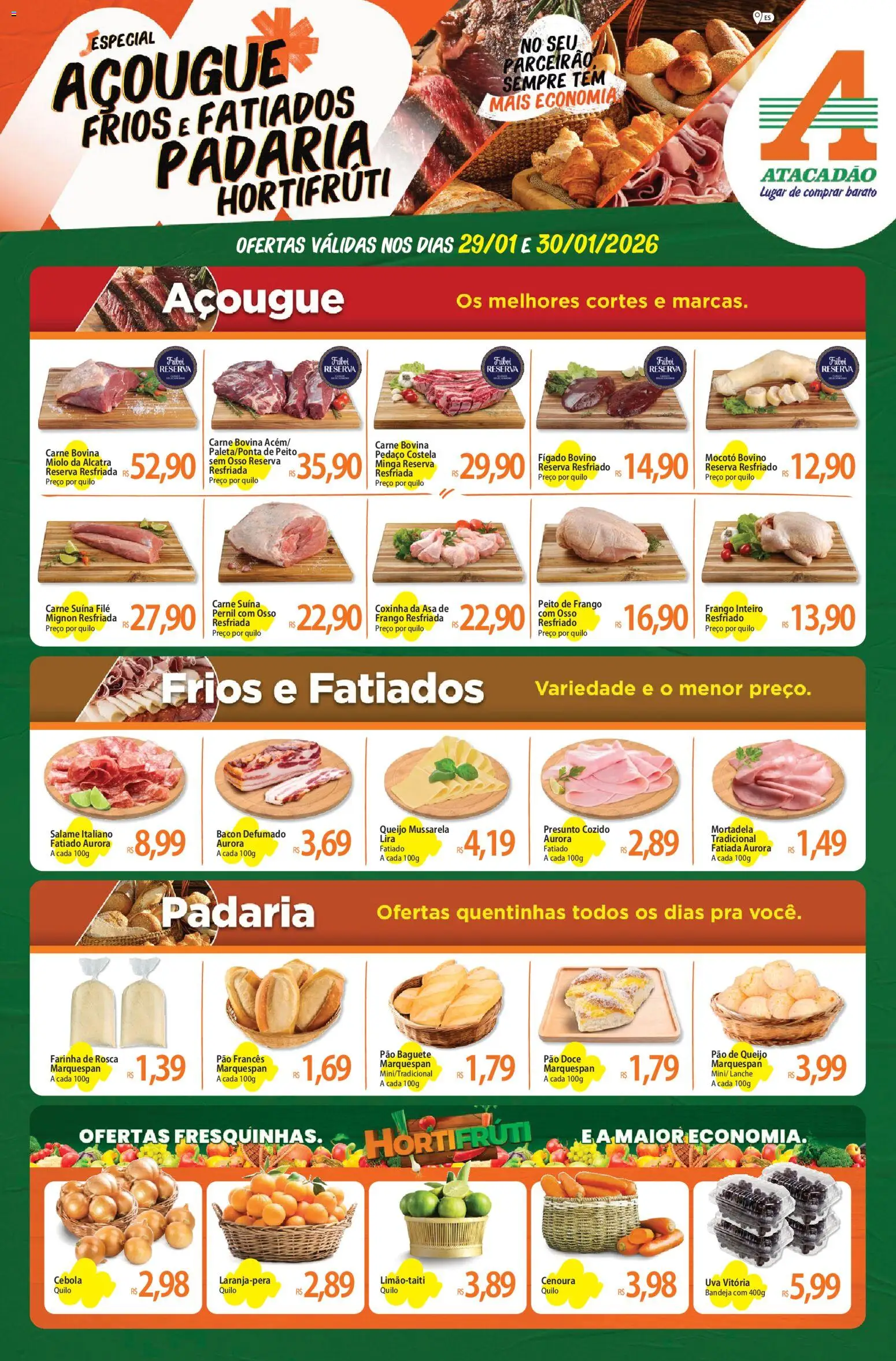 Pré-Visualização do folheto "Ofertas - ES" da loja Atacadão válido a partir de 29/01/2026