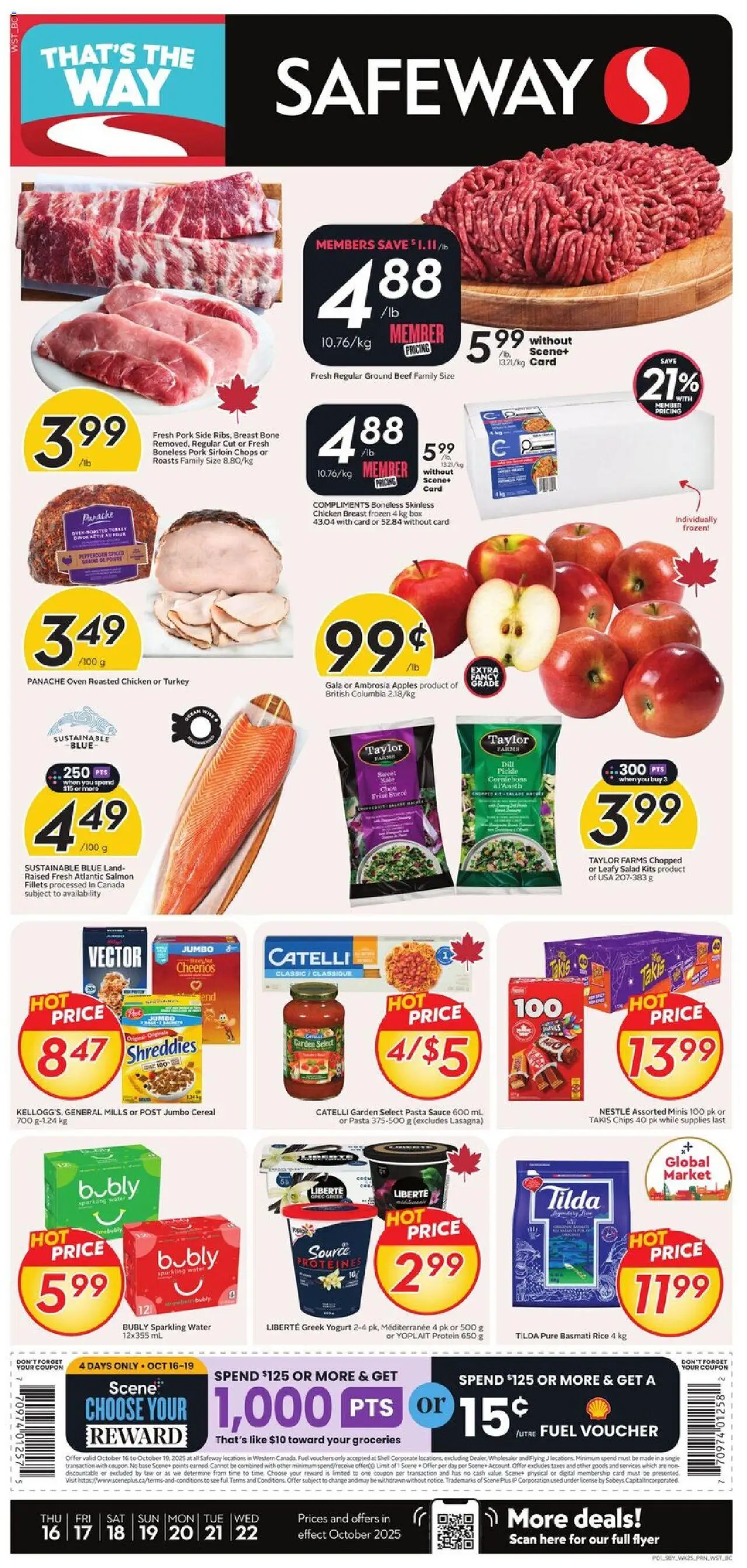 Safeway flyer valid from Oct 16, 2025 - page number 1