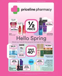 Preview of catalogue Hello Spring from shop Priceline Pharmacy valid 28/08/2025