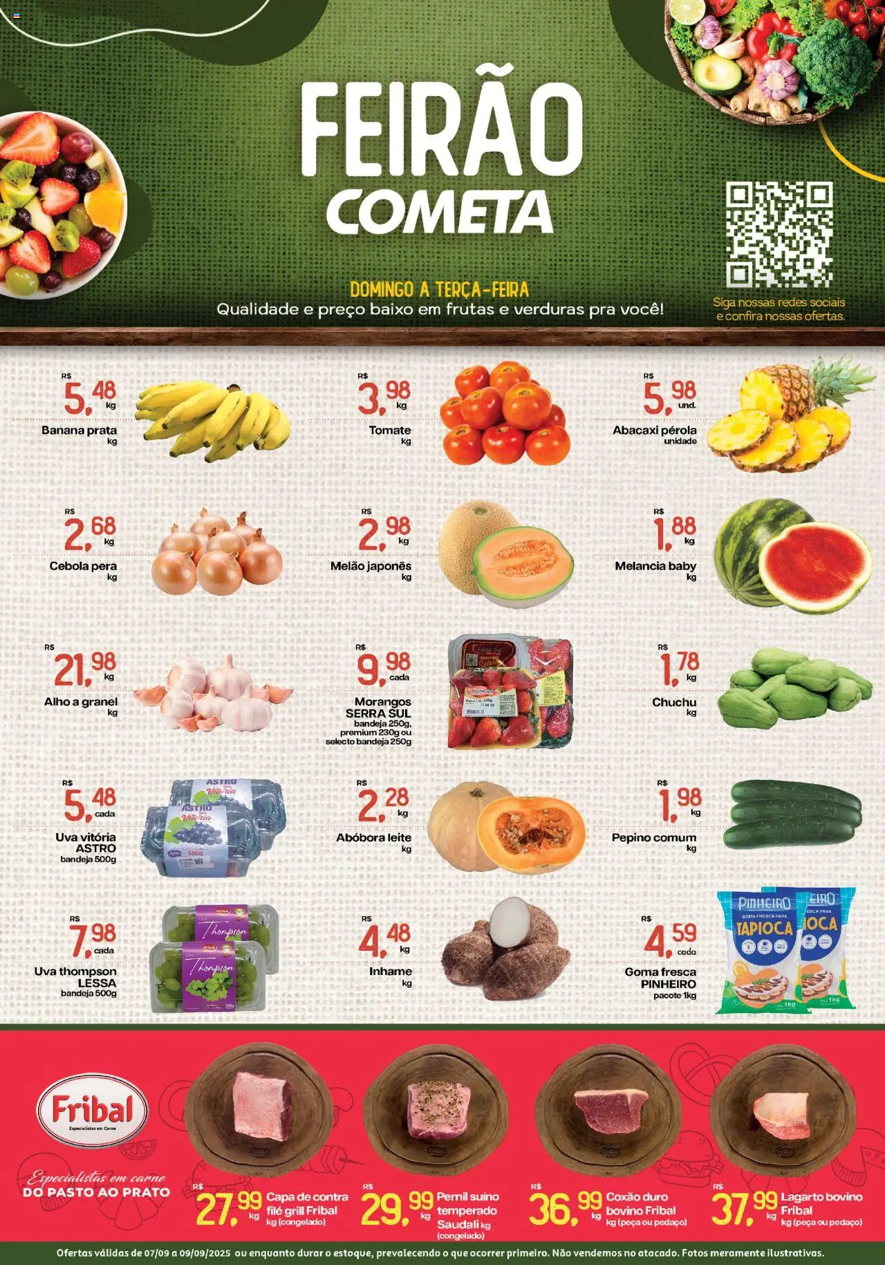Cometa Supermercados folheto "Ofertas Feirão" válido a partir de 07/09/2025 - número de página 1