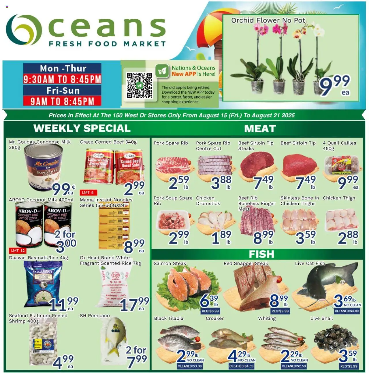 Oceans flyer valid from Aug 15, 2025 - page number 1