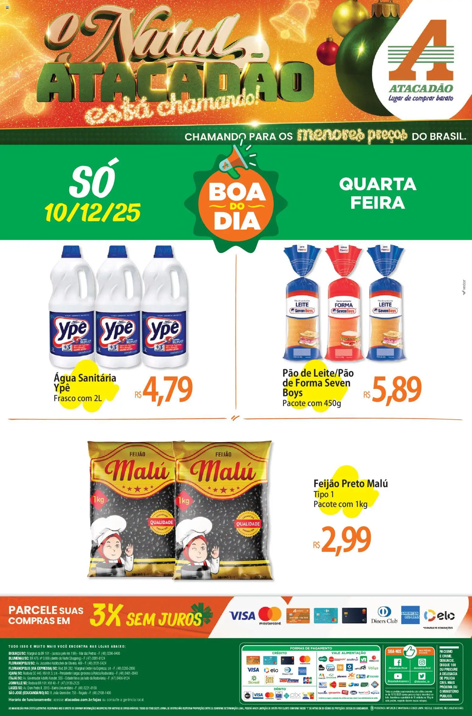Pré-Visualização do folheto "Ofertas - SC" da loja Atacadão válido a partir de 10/12/2025