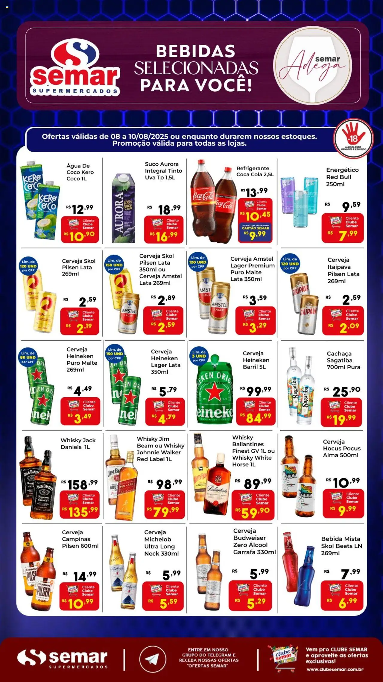 Semar Supermercado folheto "Ofertas Adega" válido a partir de 08/08/2025 - número de página 1