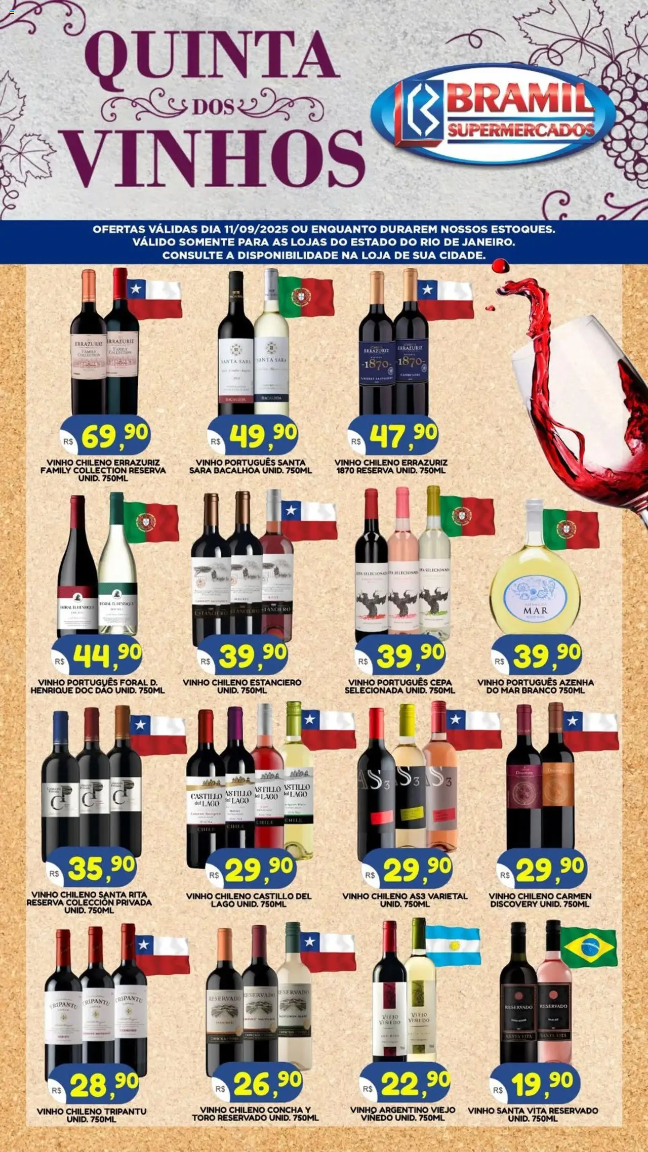 Bramil Supermercados folheto "Ofertas Quinta dos Vinhos" válido a partir de 11/09/2025 - número de página 1