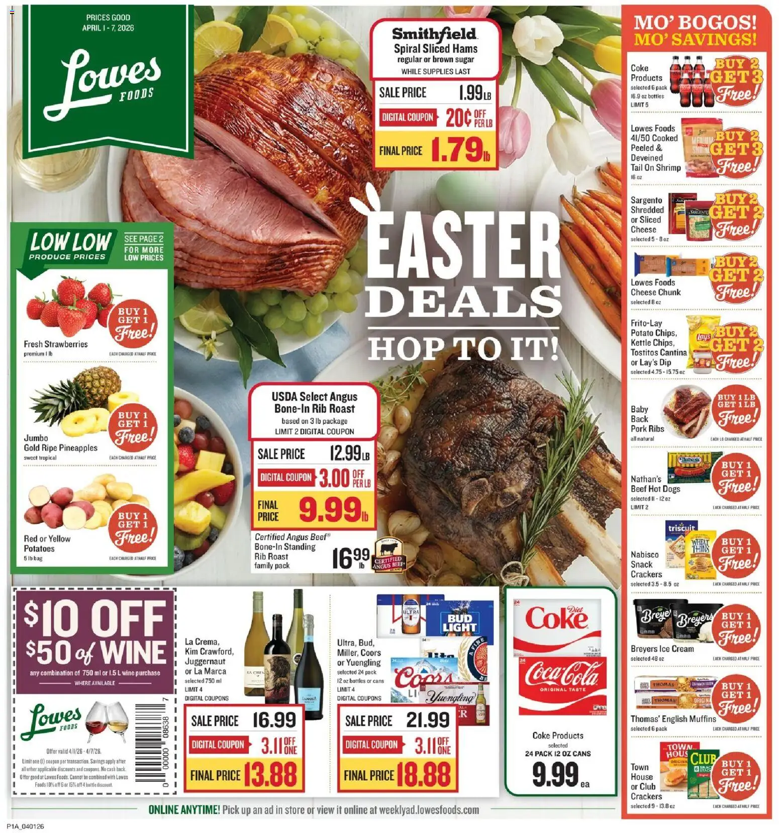 Ad Preview of Lowes Foods Lowes Foods Weekly Ad from 04/01/2026