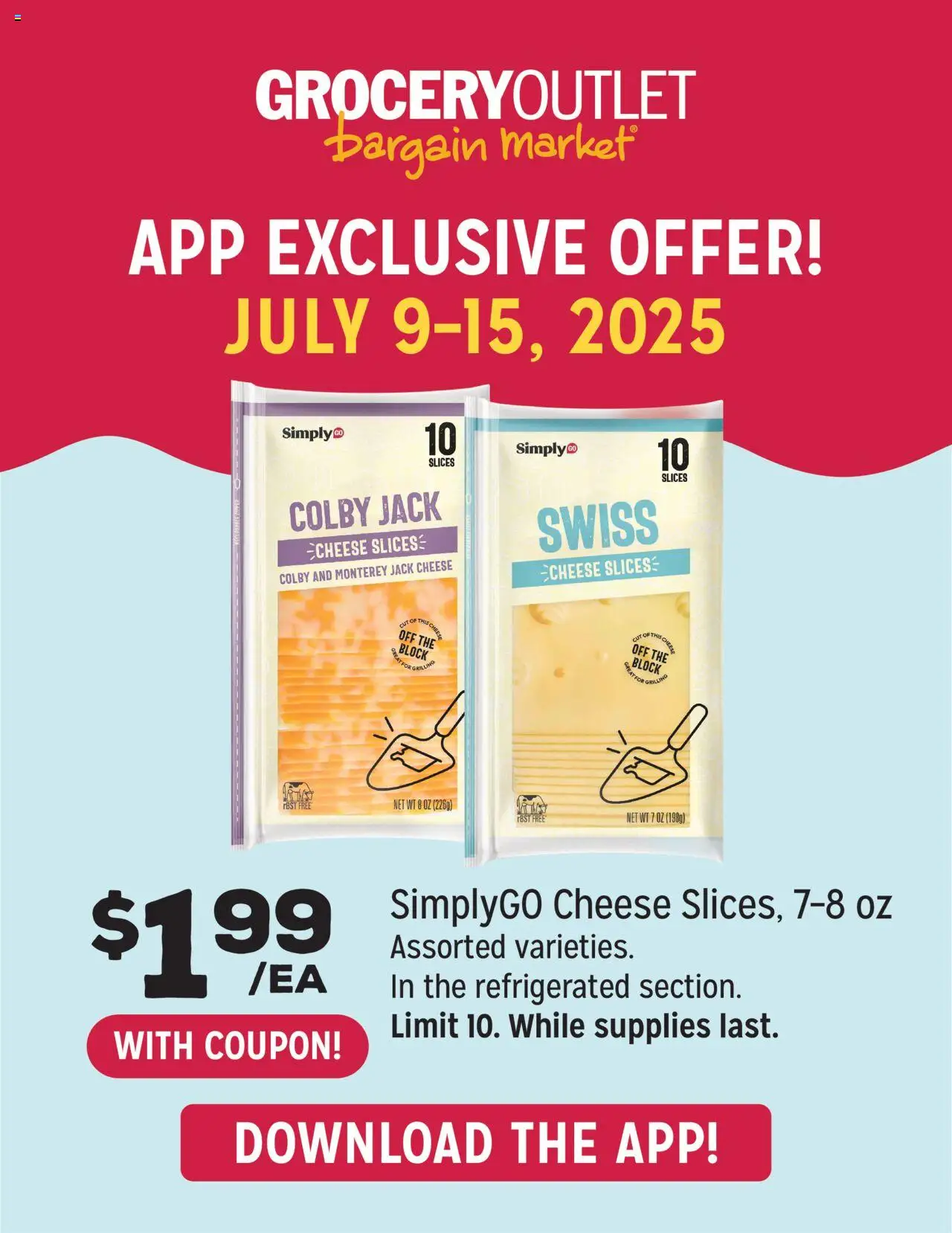 Grocery Outlet Weekly - NJ from 07/09/2025 - Flyer - Page number 1 - Cheese