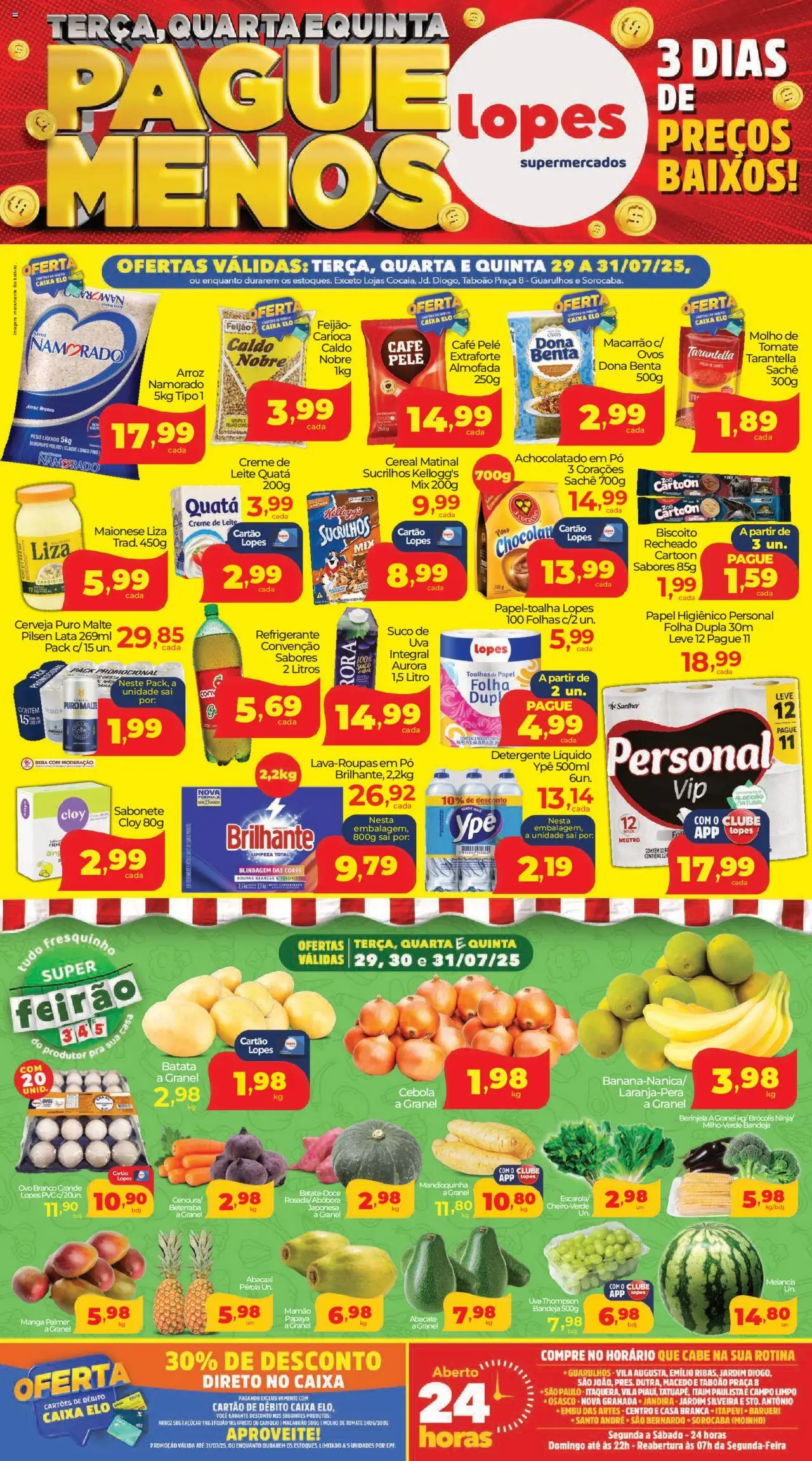 Lopes Supermercados folheto "Ofertas da semana" válido a partir de 29/07/2025 - número de página 1