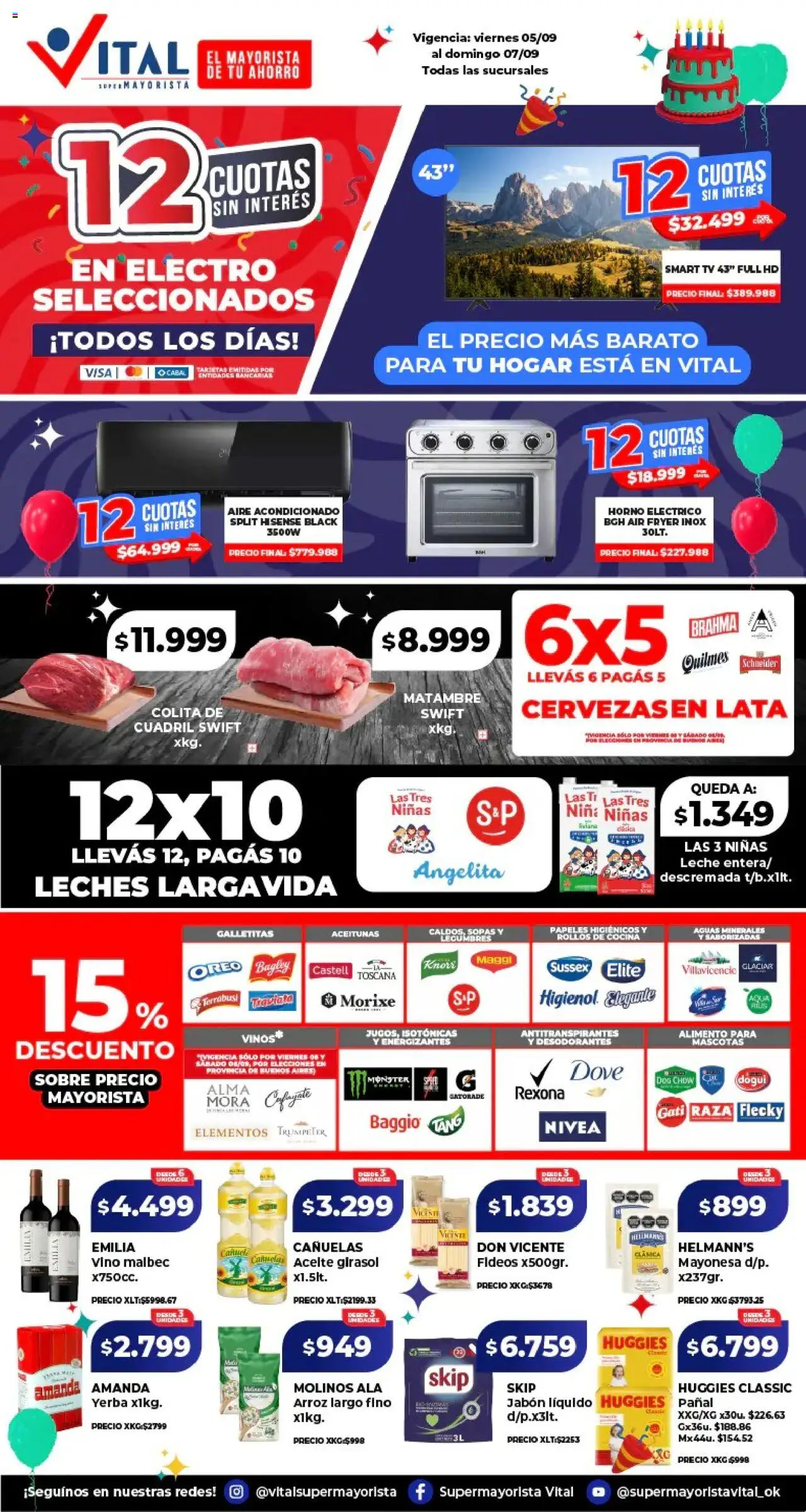 Vital Ofertas fin de semana del 05/09/2025 >> Catálogo