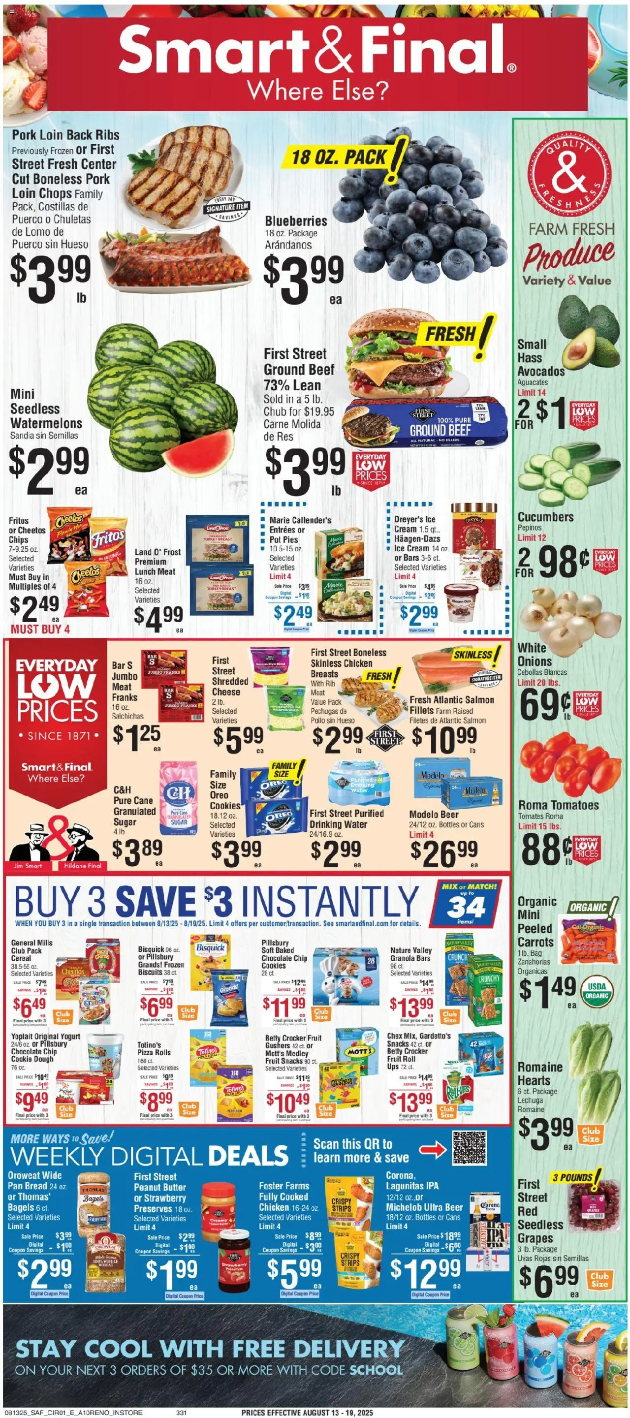 Smart & Final Weekly Ad from 08/13/2025 - Flyer - Page number 1