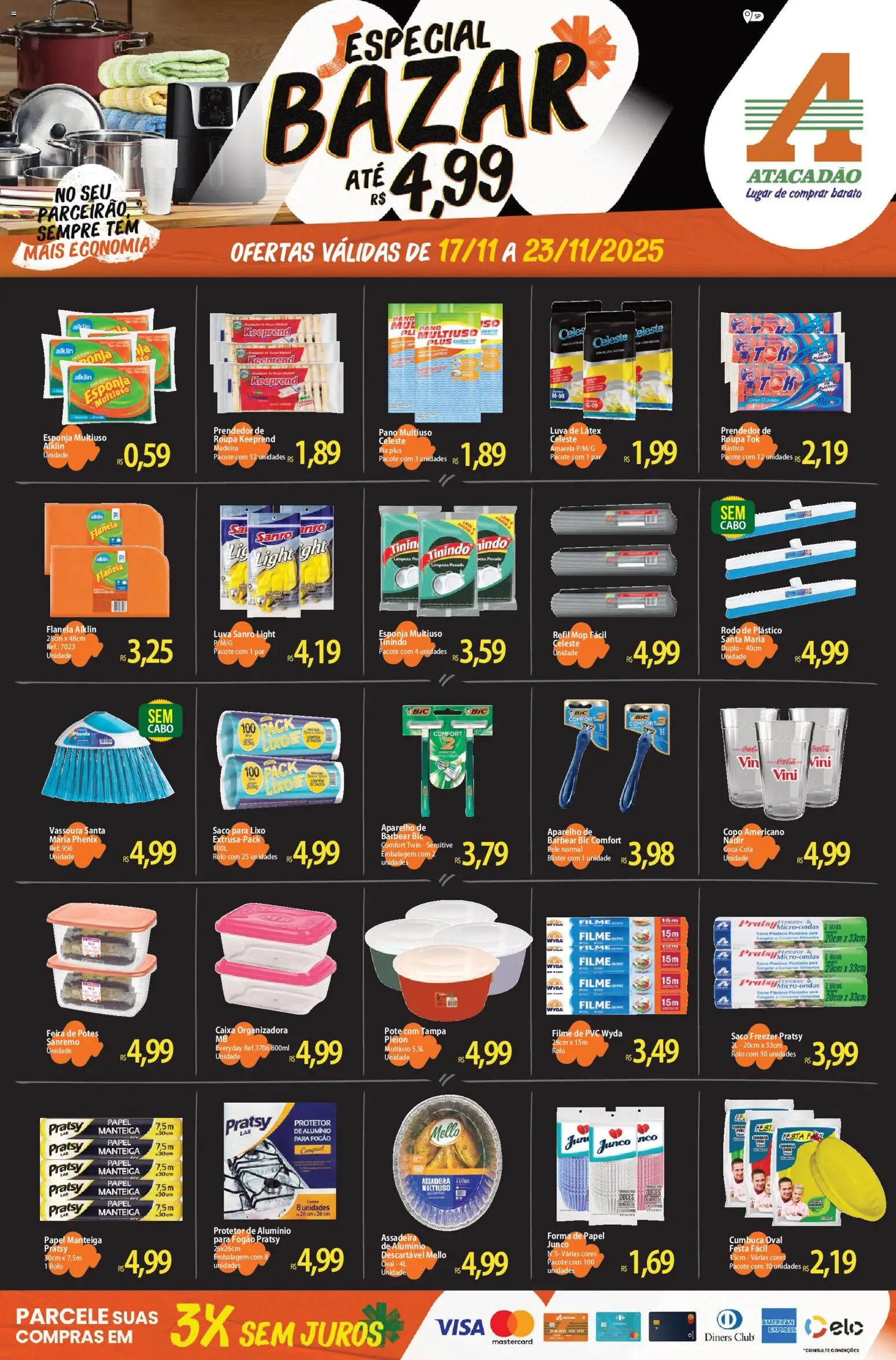 Pré-Visualização do folheto "Ofertas - SP" da loja Atacadão válido a partir de 17/11/2025