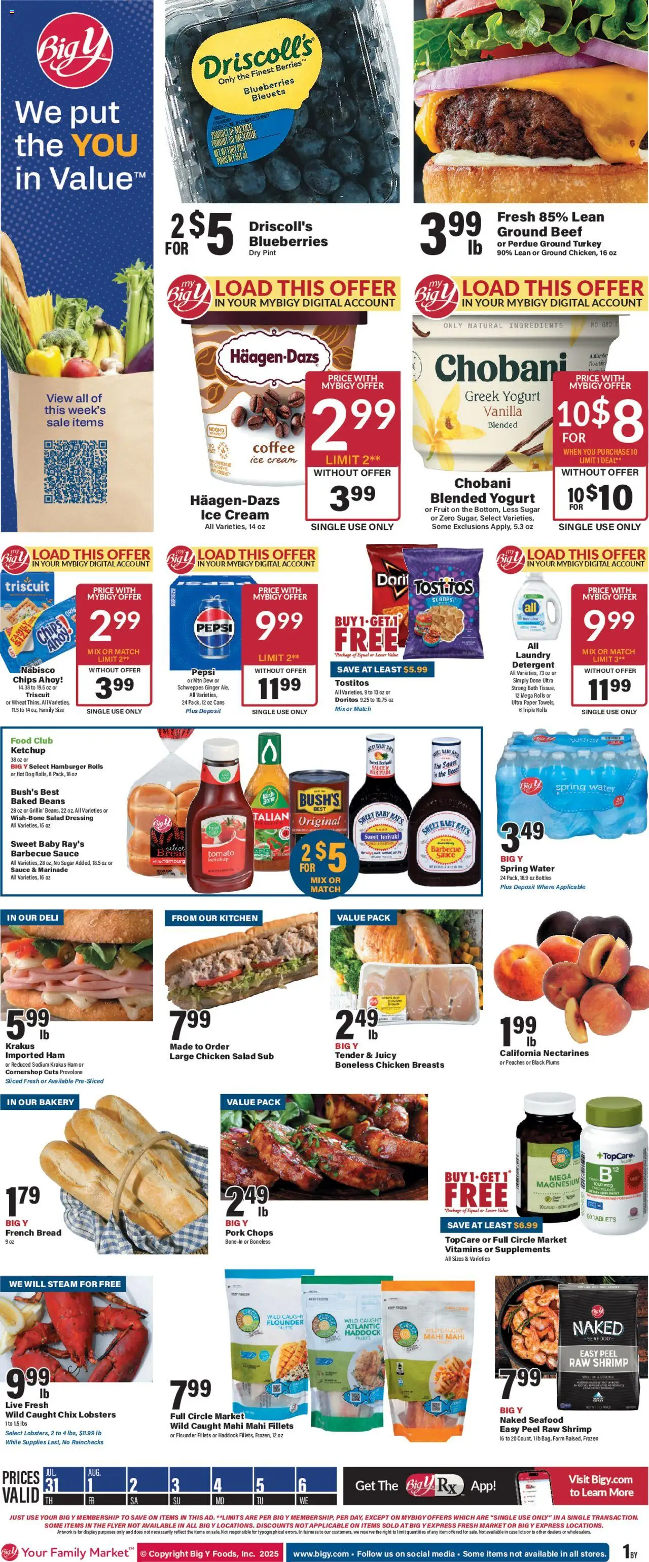 Big Y Weekly Ad from 07/31/2025 - Flyer - Page number 1