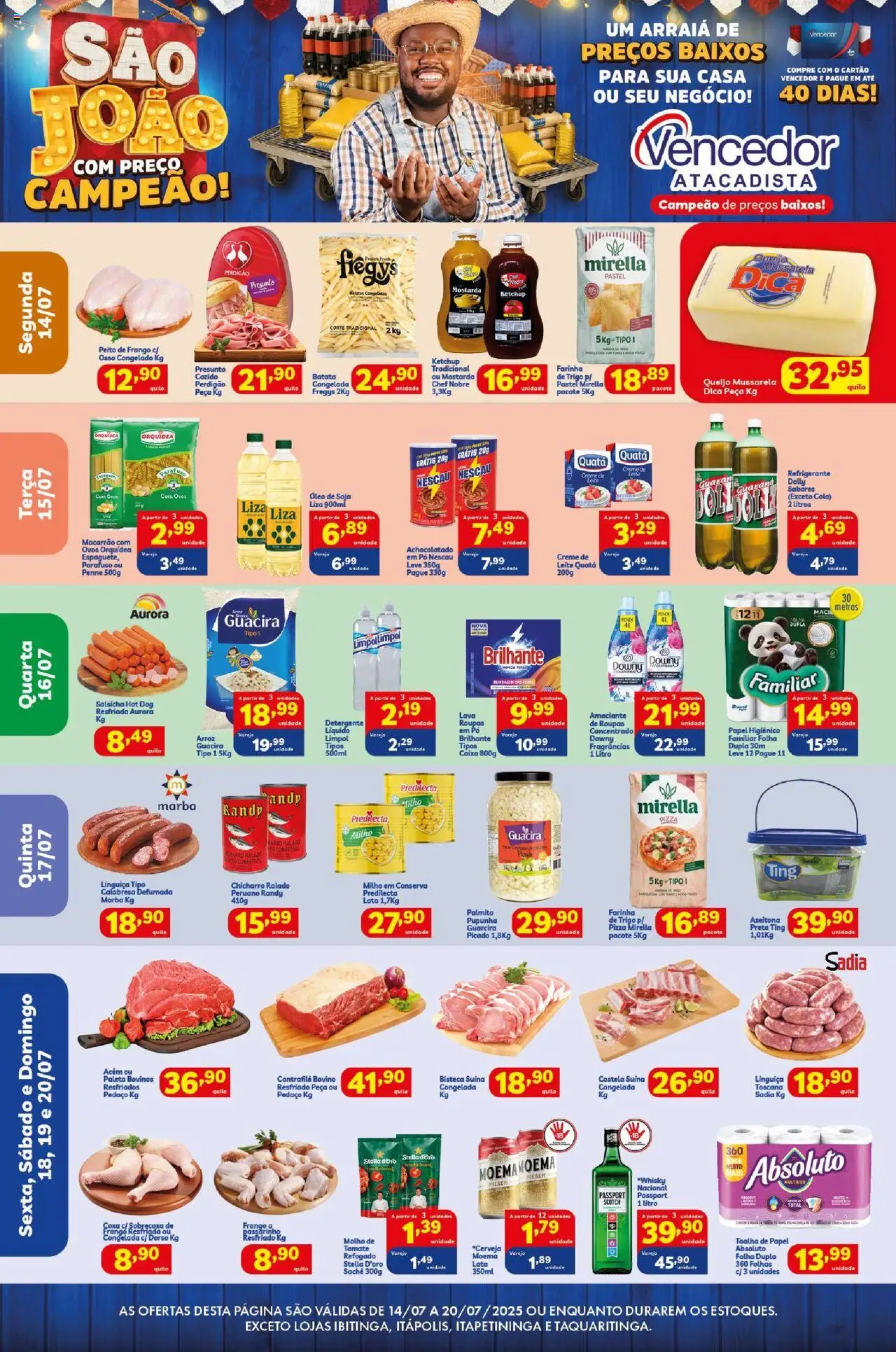 Vencedor Atacadista folheto "Ofertas da semana" válido a partir de 14/07/2025 - número de página 1