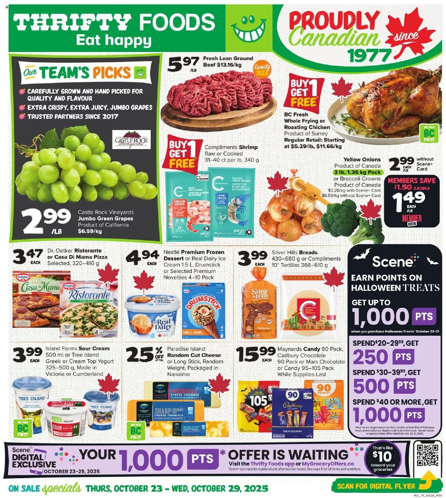 Thrifty Foods flyer valid from Oct 23, 2025 - page number 1
