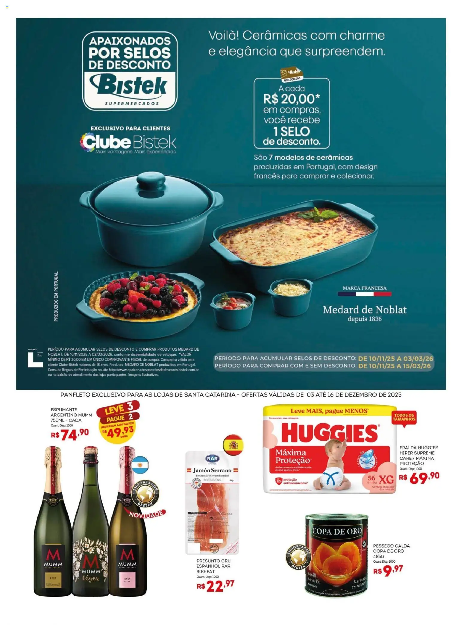 Pré-Visualização do folheto "Ofertas da semana" da loja Bistek Supermercados válido a partir de 03/12/2025