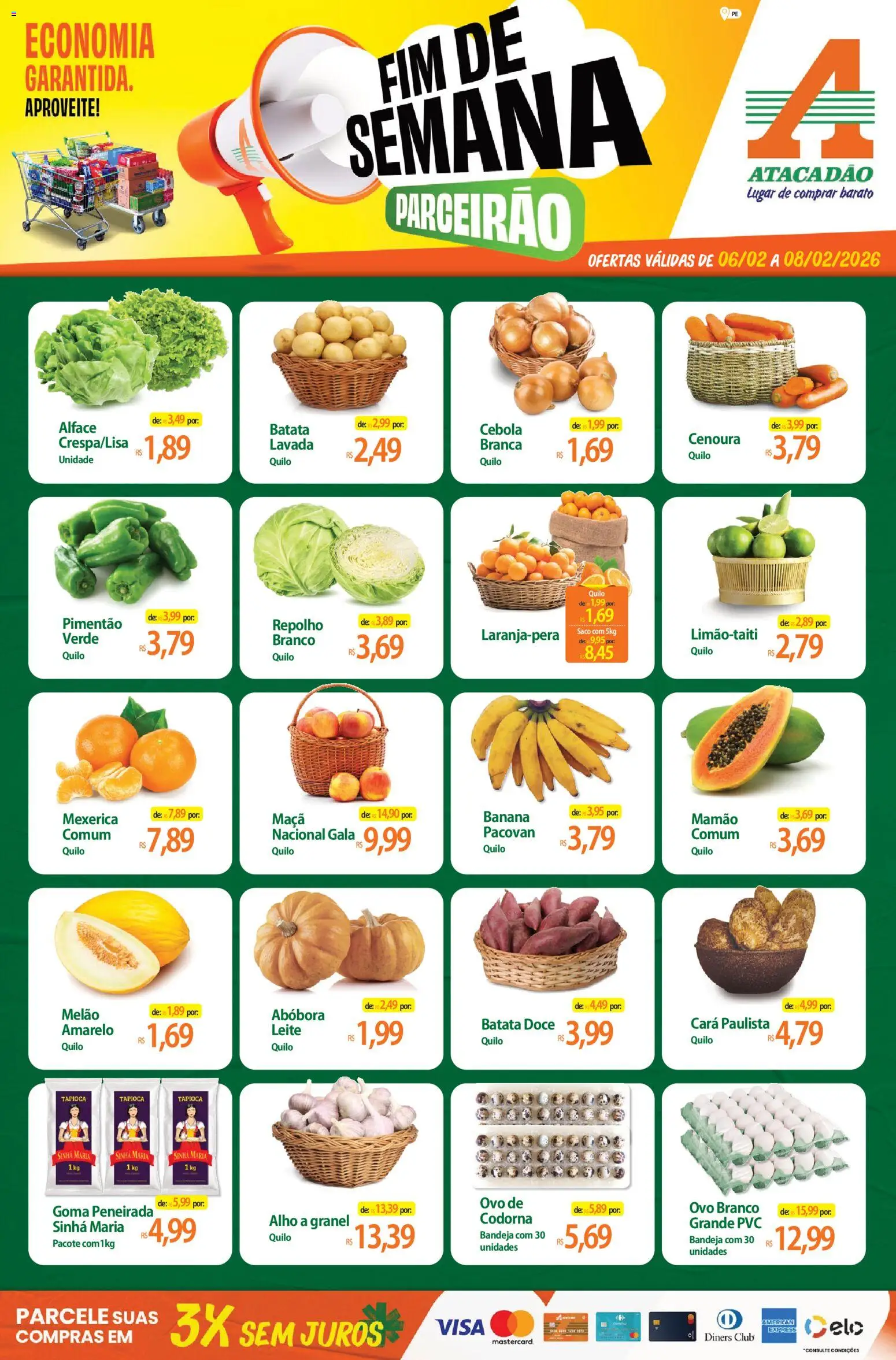Pré-Visualização do folheto "Ofertas - PE" da loja Atacadão válido a partir de 06/02/2026