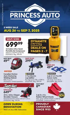 Preview of leaflet 2 Week Sale! from shop Princess Auto is valid from Aug 26, 2025