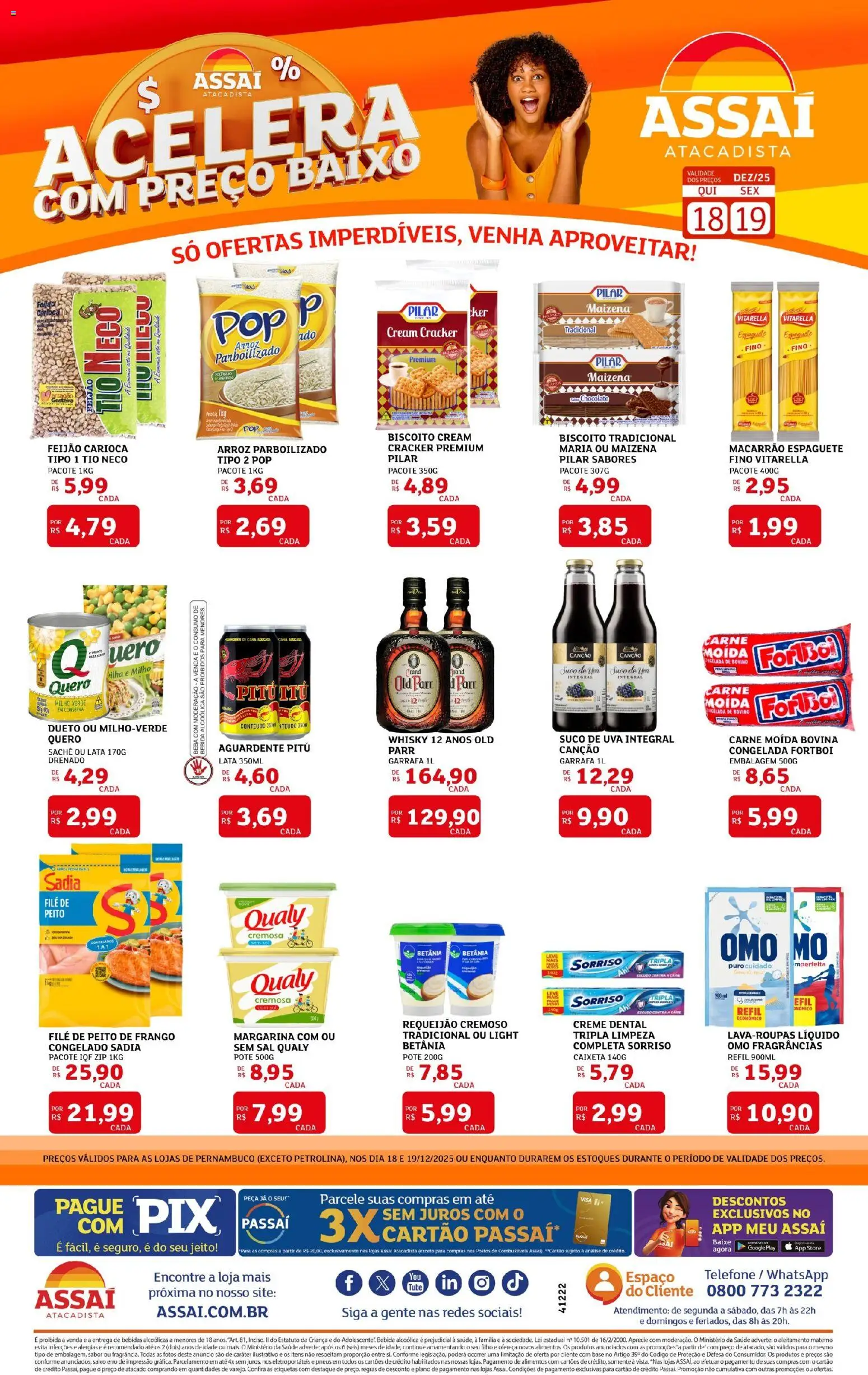 Pré-Visualização do folheto "Encarte - PE" da loja Assaí Atacadista válido a partir de 18/12/2025