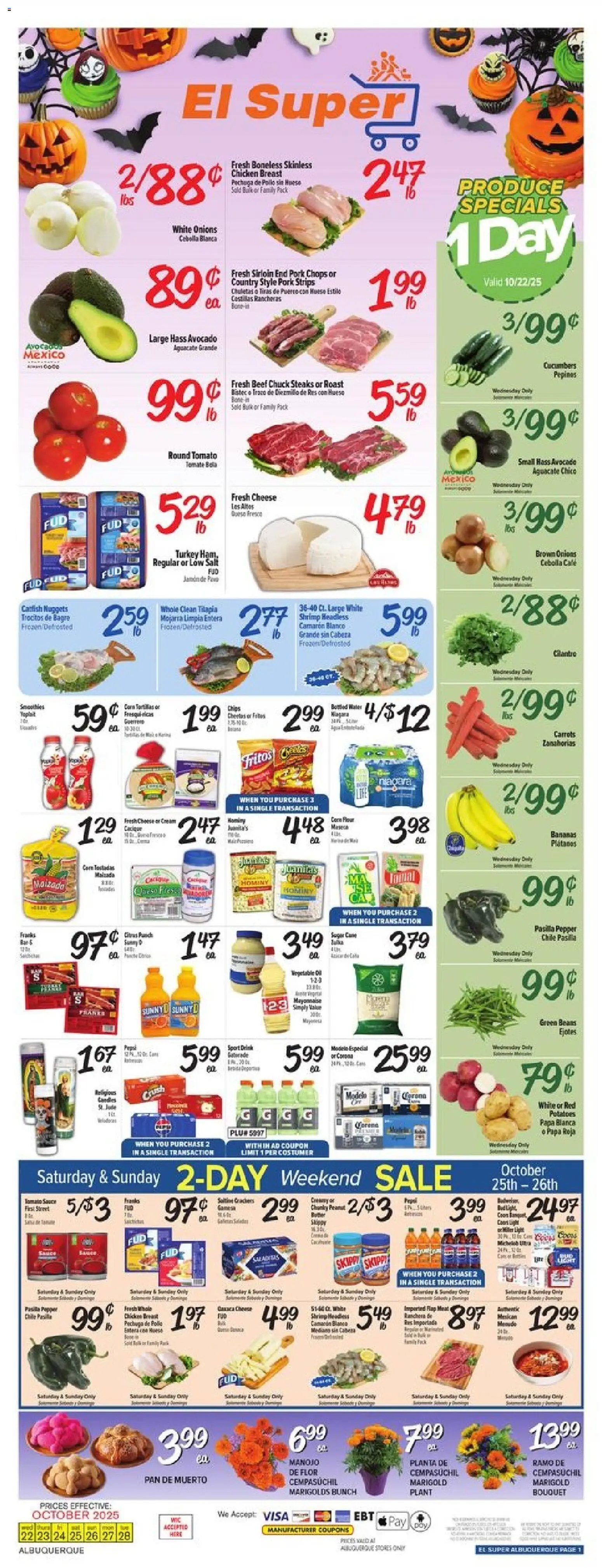El Super Weekly Ad from 10/22/2025 - Flyer - Page number 1